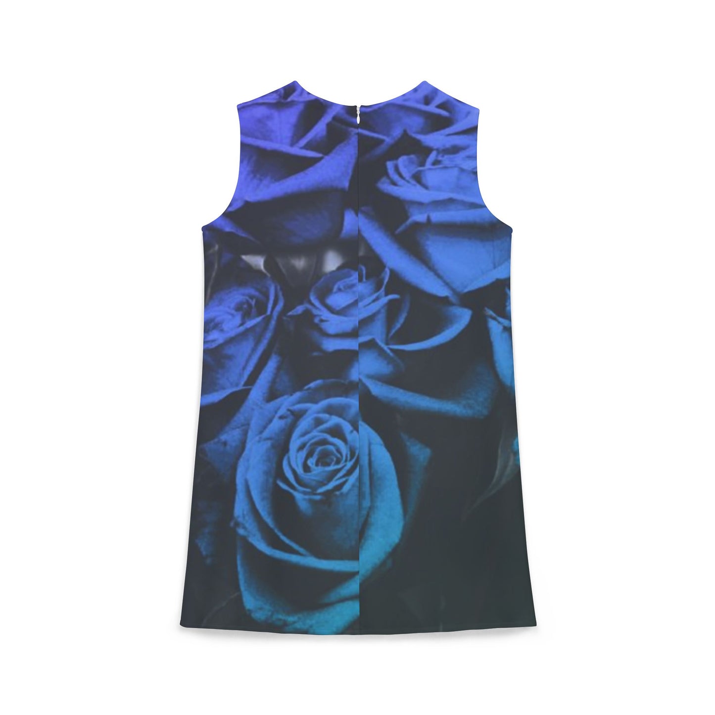 Blue Roses Sleeveless Dress