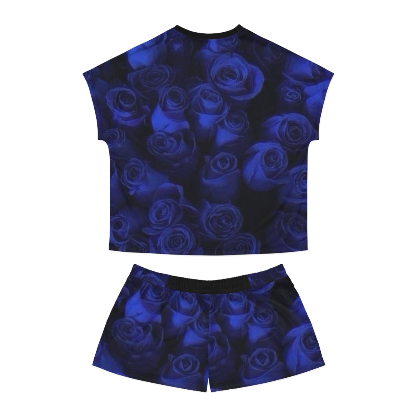 Dark Blue Roses Pajama Set