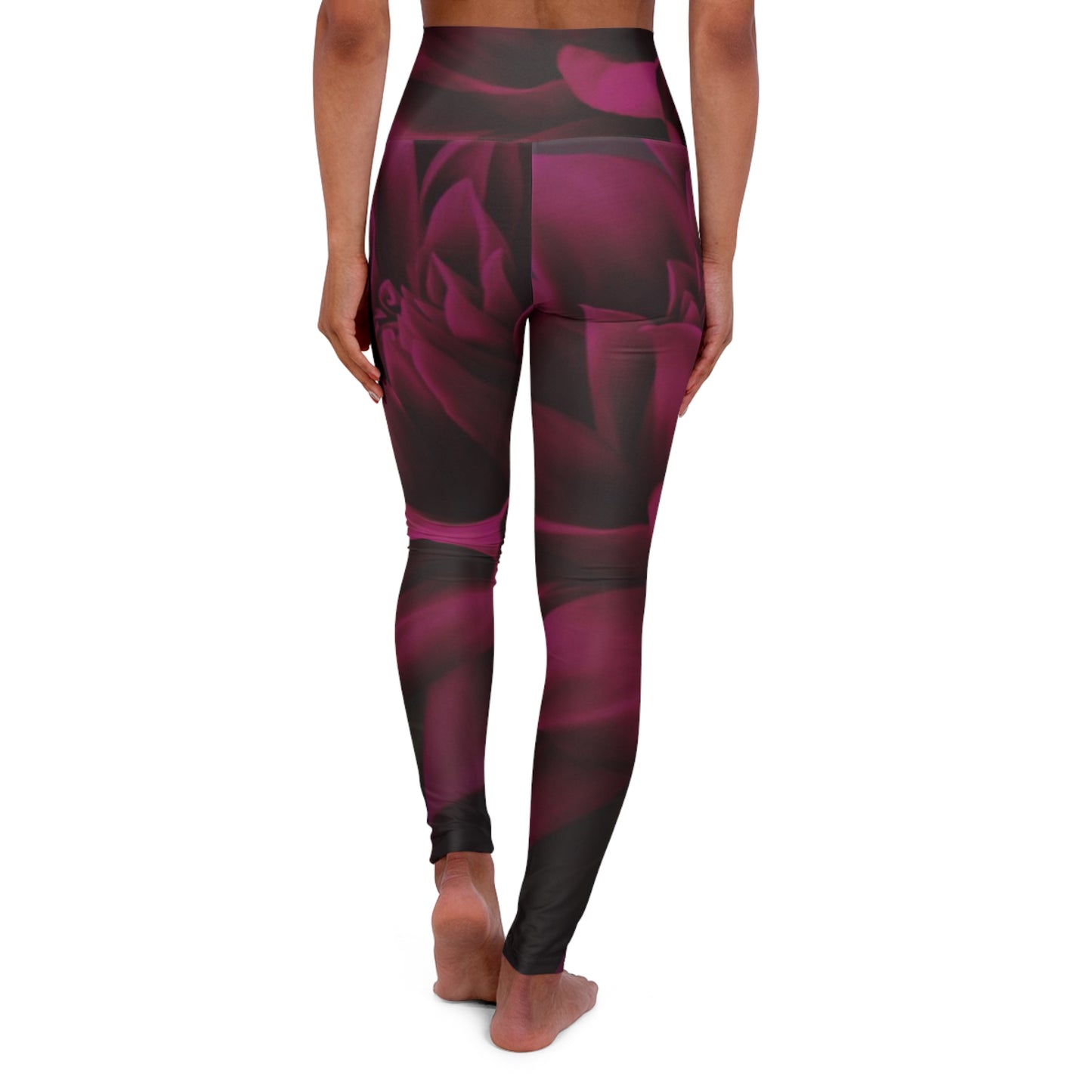 Magenta Dahlia Exercise Leggings
