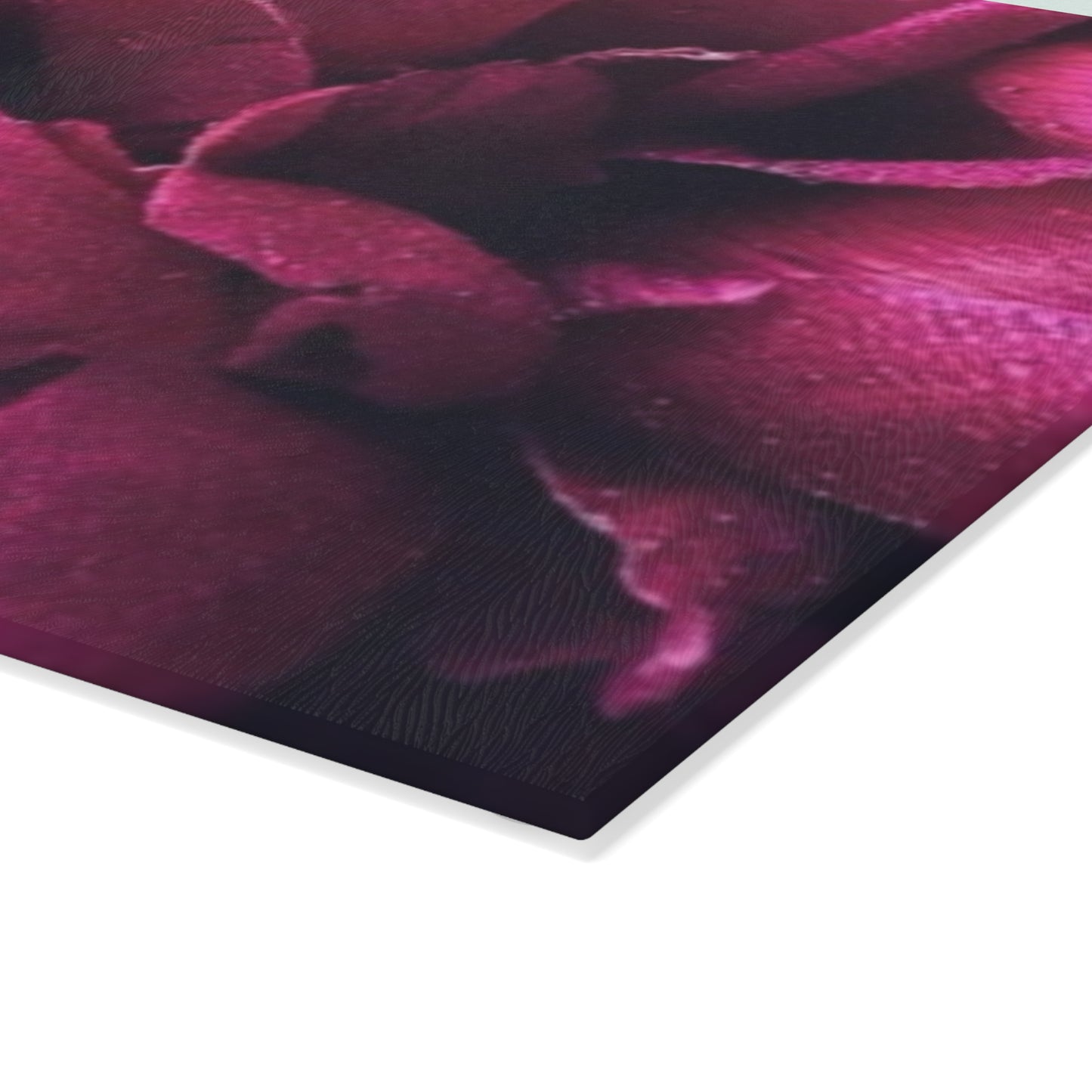 Magenta Floral Glass Cutting Board – Bright & Elegant Kitchen Accessory