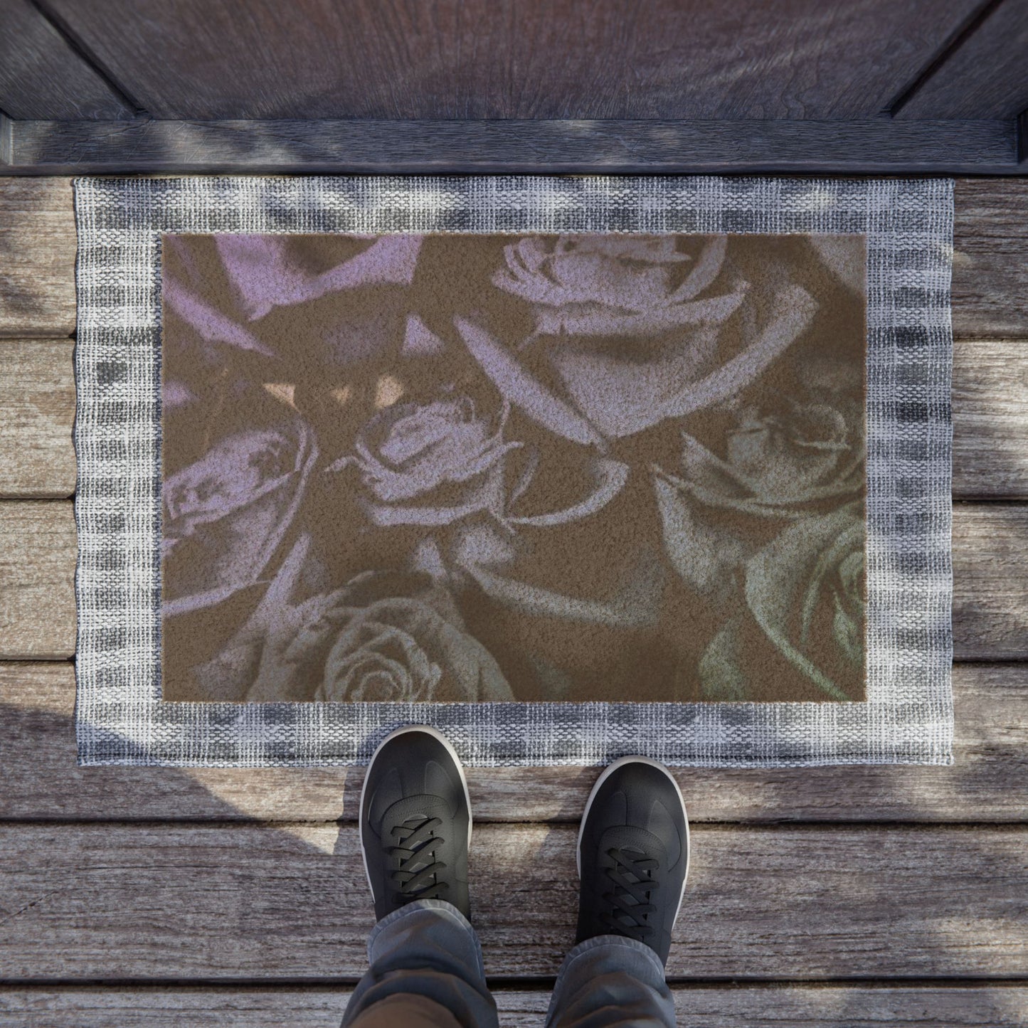 Blue Roses Doormat