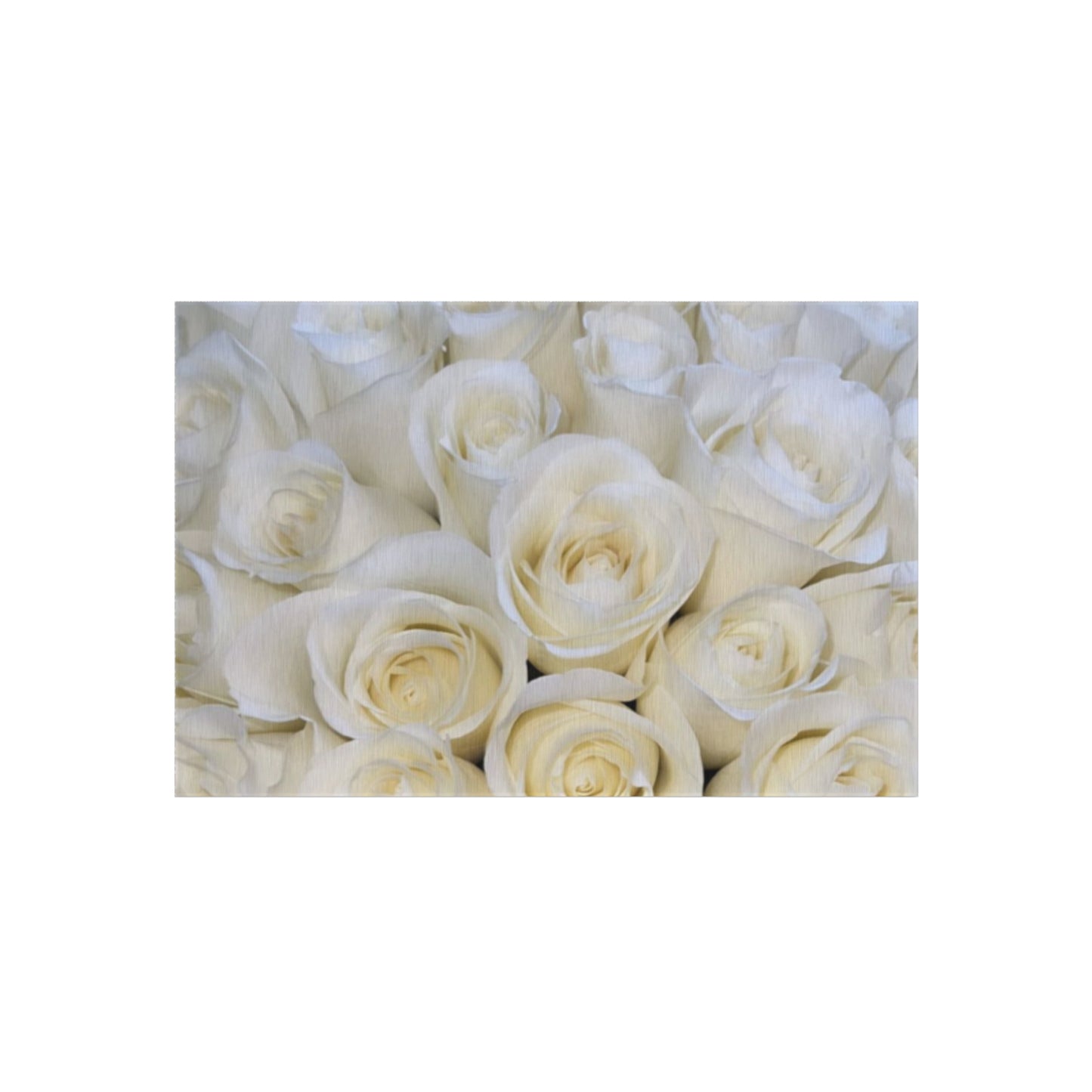 White Roses Outdoor Rug