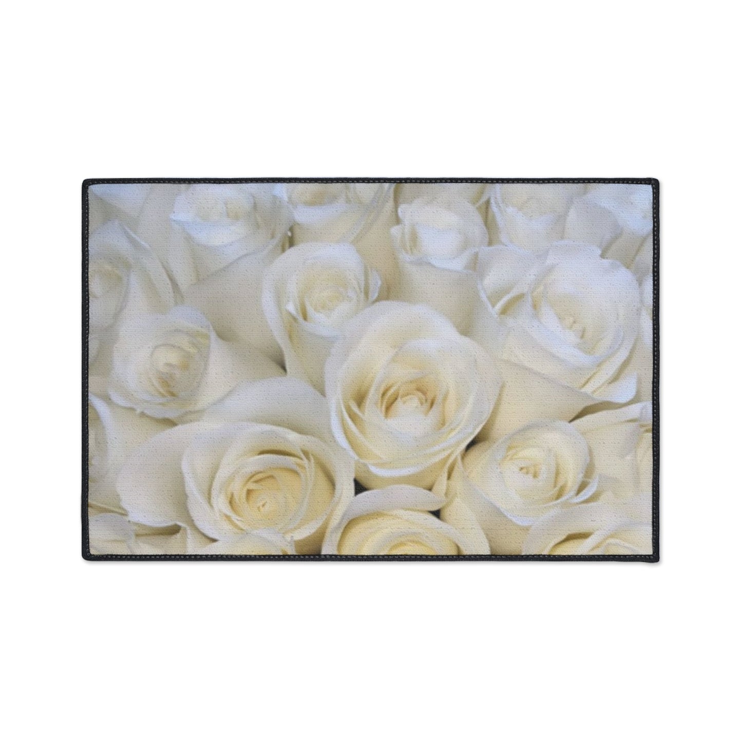 White Roses Heavy Duty Floor Mat