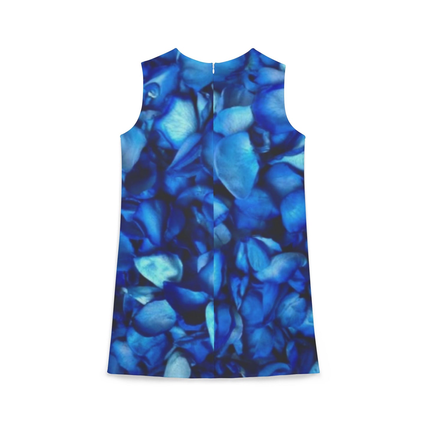 Blue Petals Sleeveless Dress