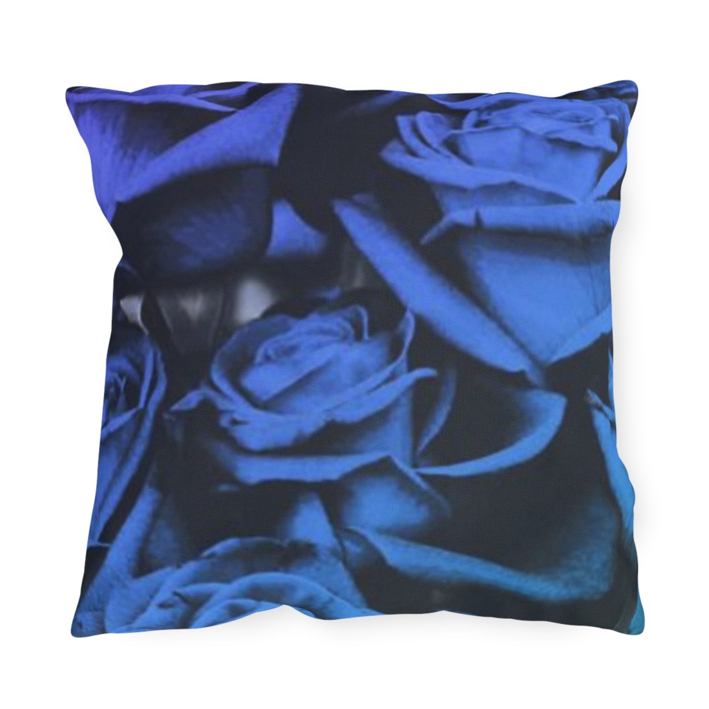 Blue Roses Outdoor Pillow