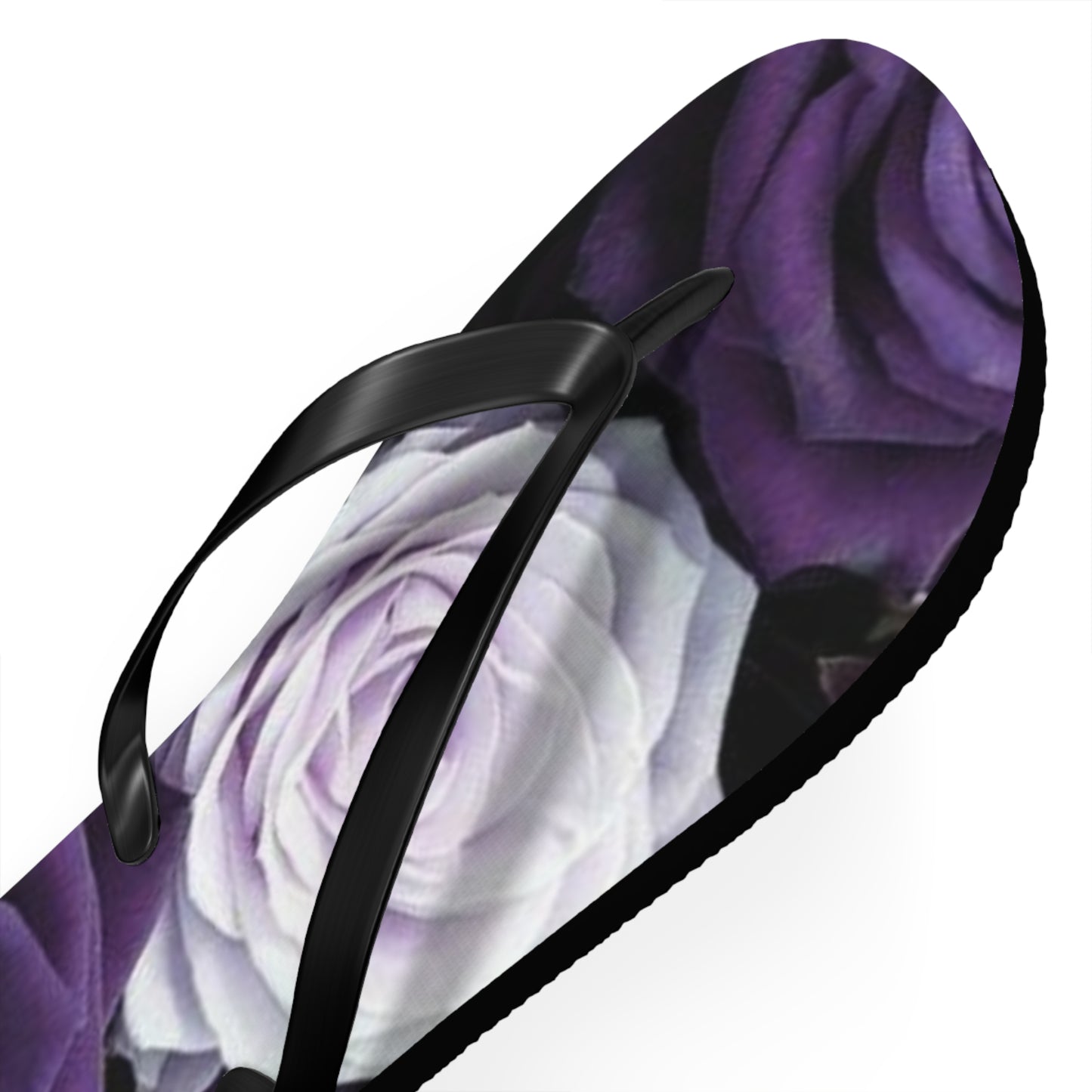 Purple Roses Flip Flops