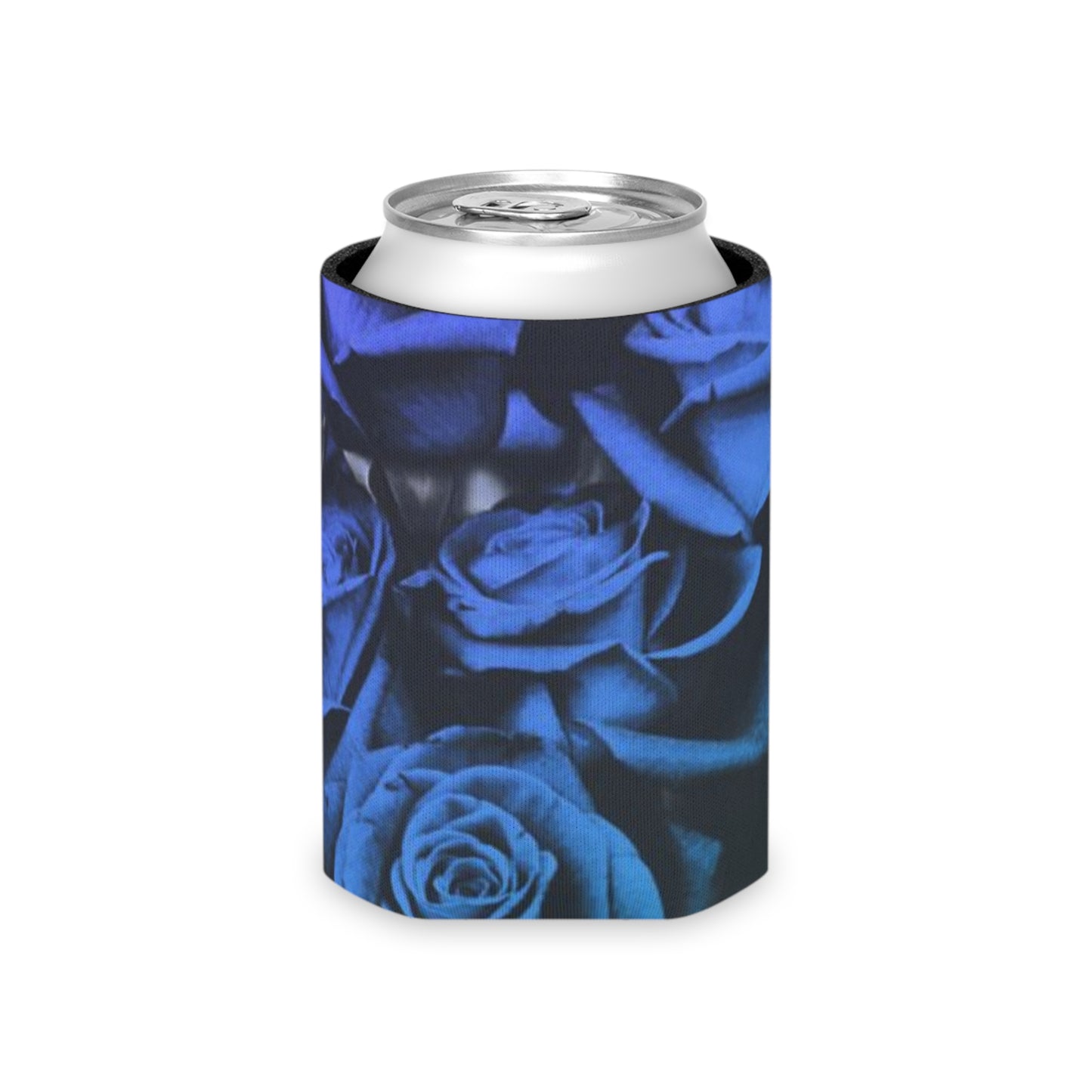 Blue Roses Can Cooler