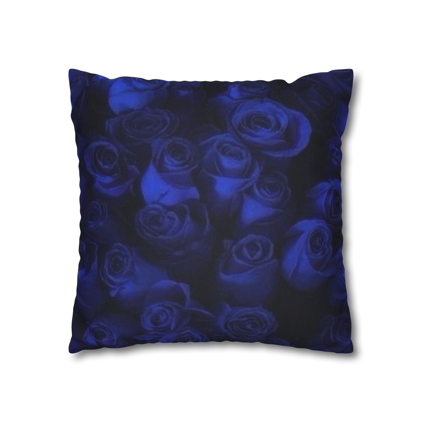 Dark Blue Roses Square Pillowcase