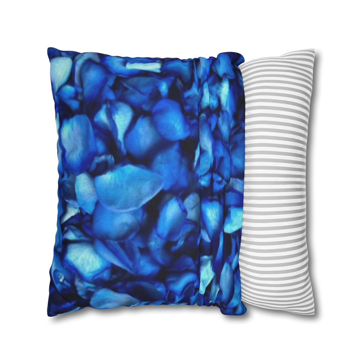 Blue Petals Square Pillowcase