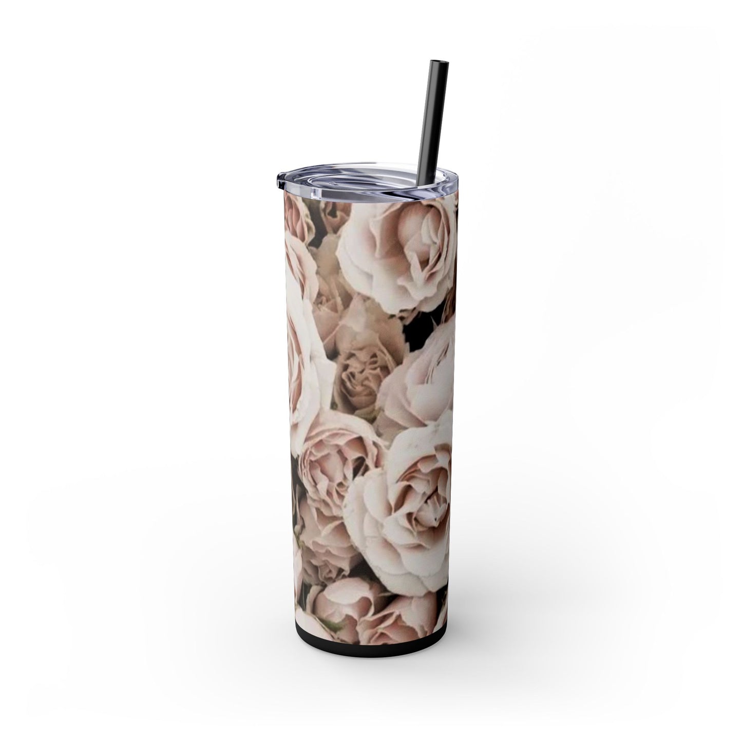 Light Pink Roses Skinny Tumbler – Durable Stainless Steel 20 oz