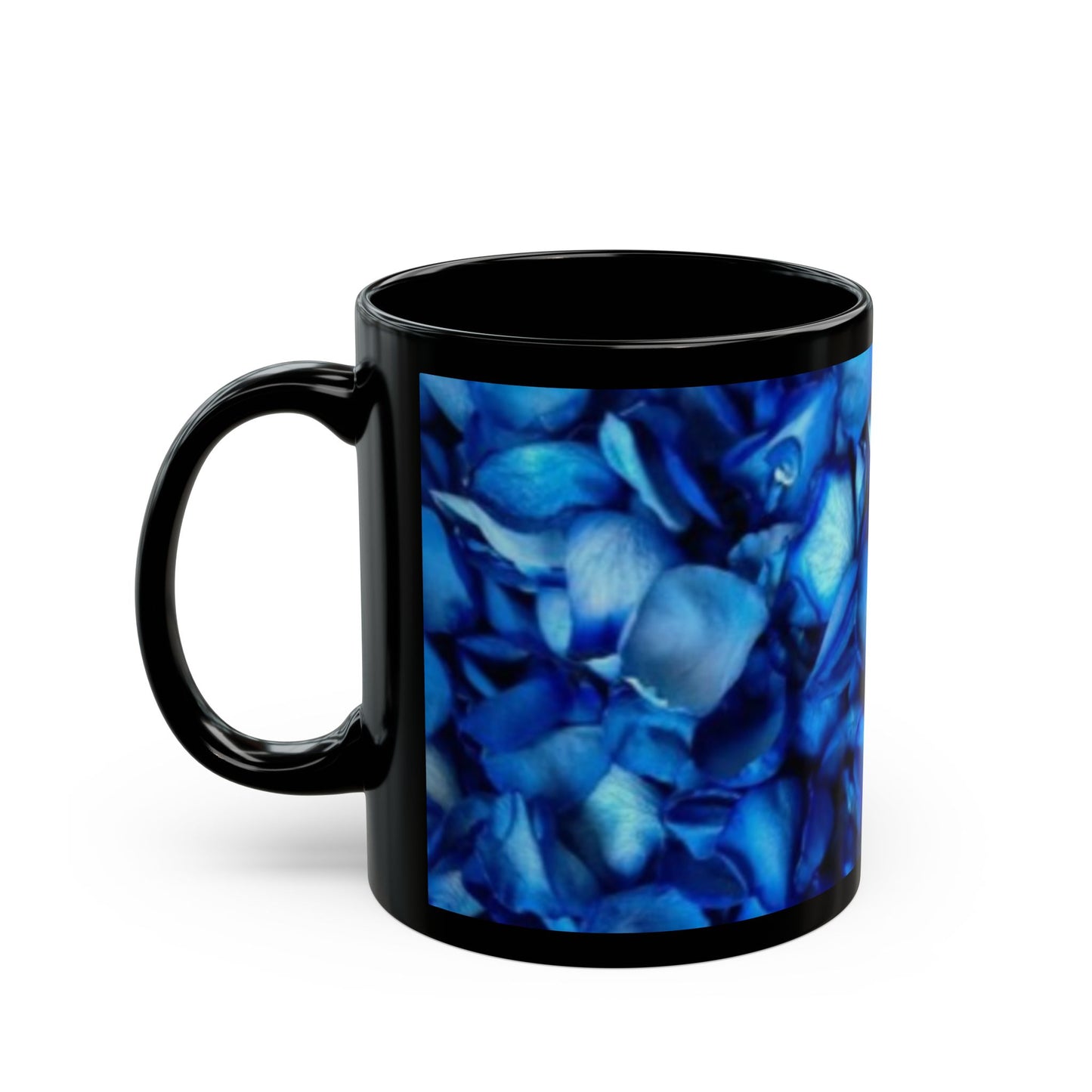 Blue Petals Floral Design Mug – Unique Floral Coffee Mug