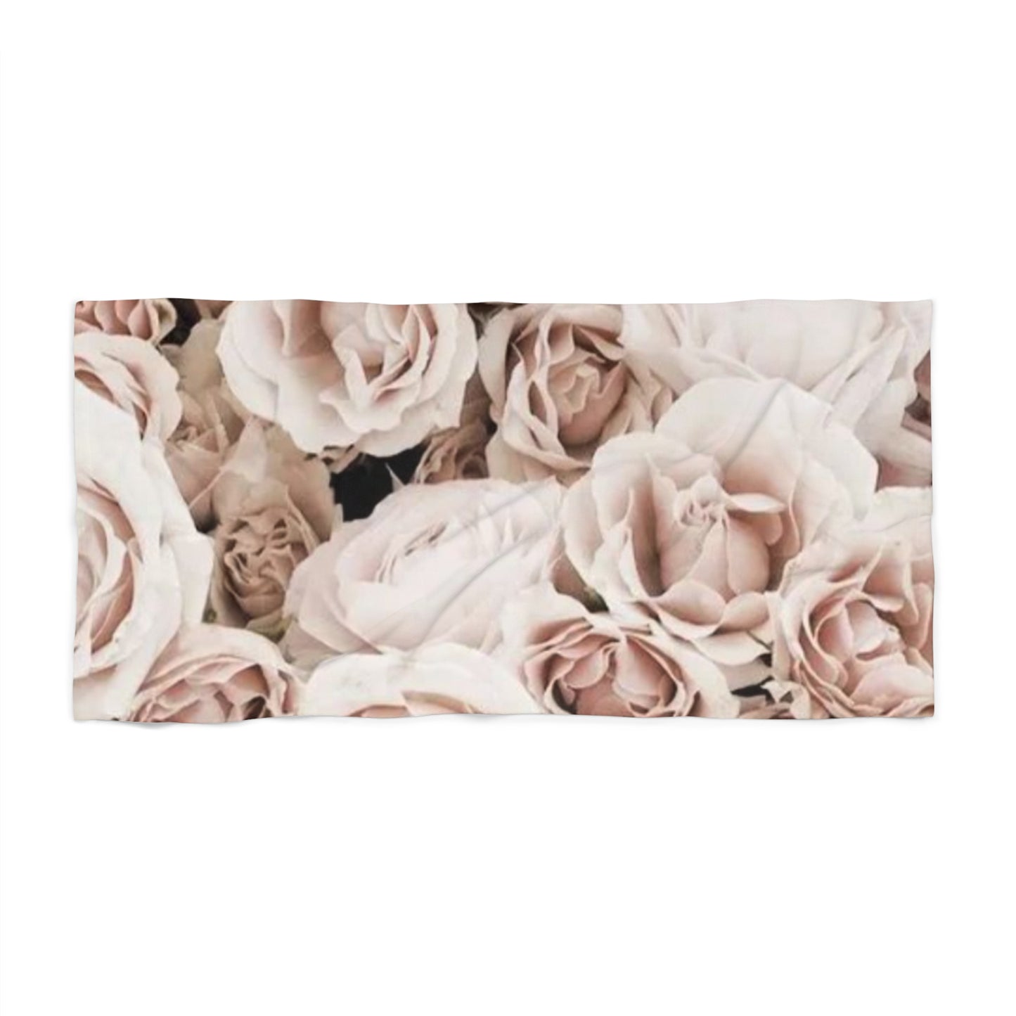Floral Beach Soft Towel – Light Pink Roses