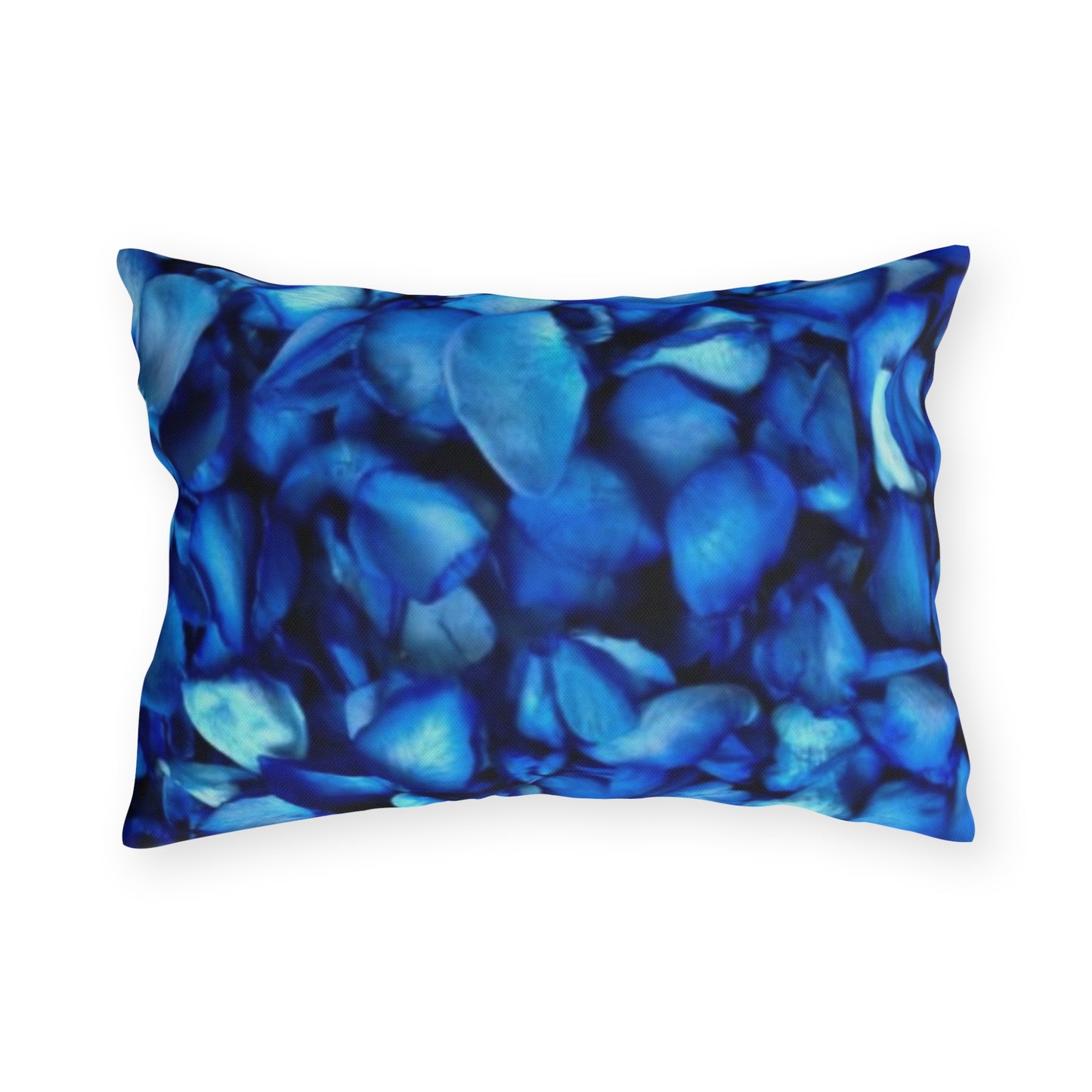 Blue Petals Outdoor Pillow