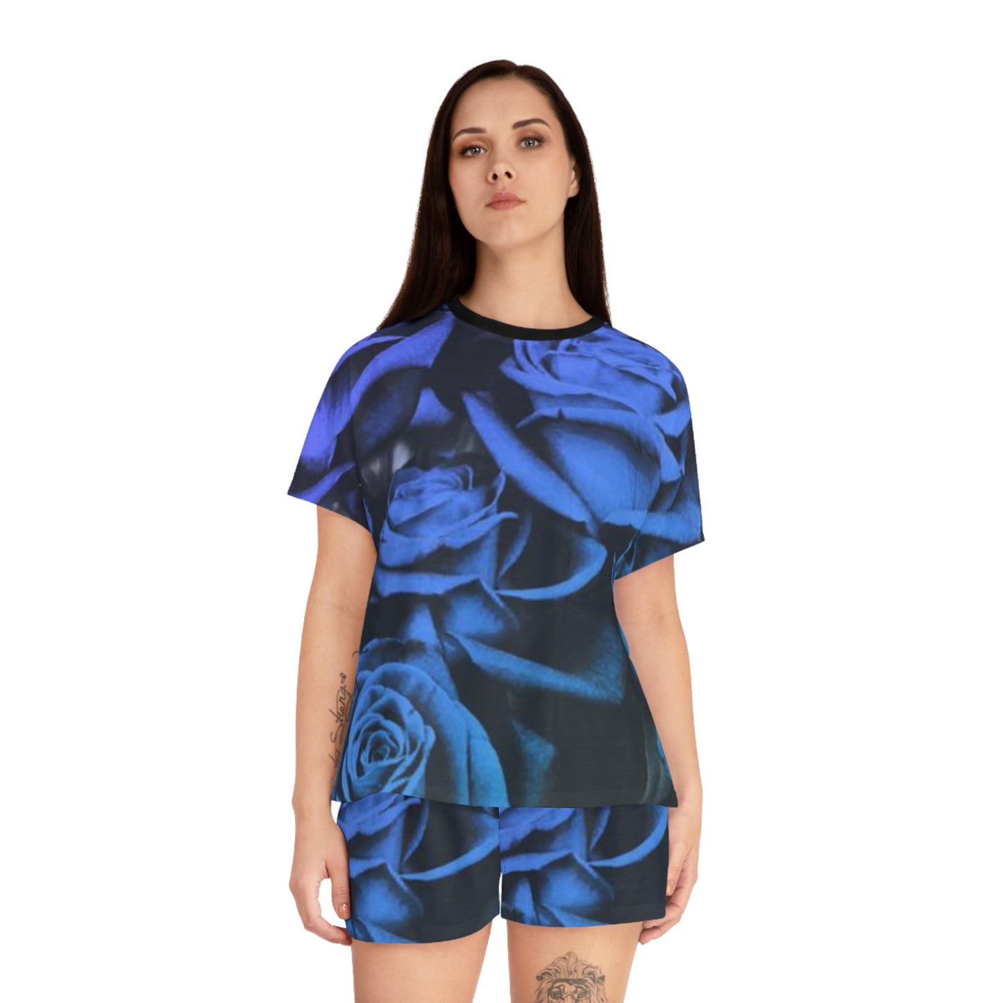 Blue Roses Pajama Set