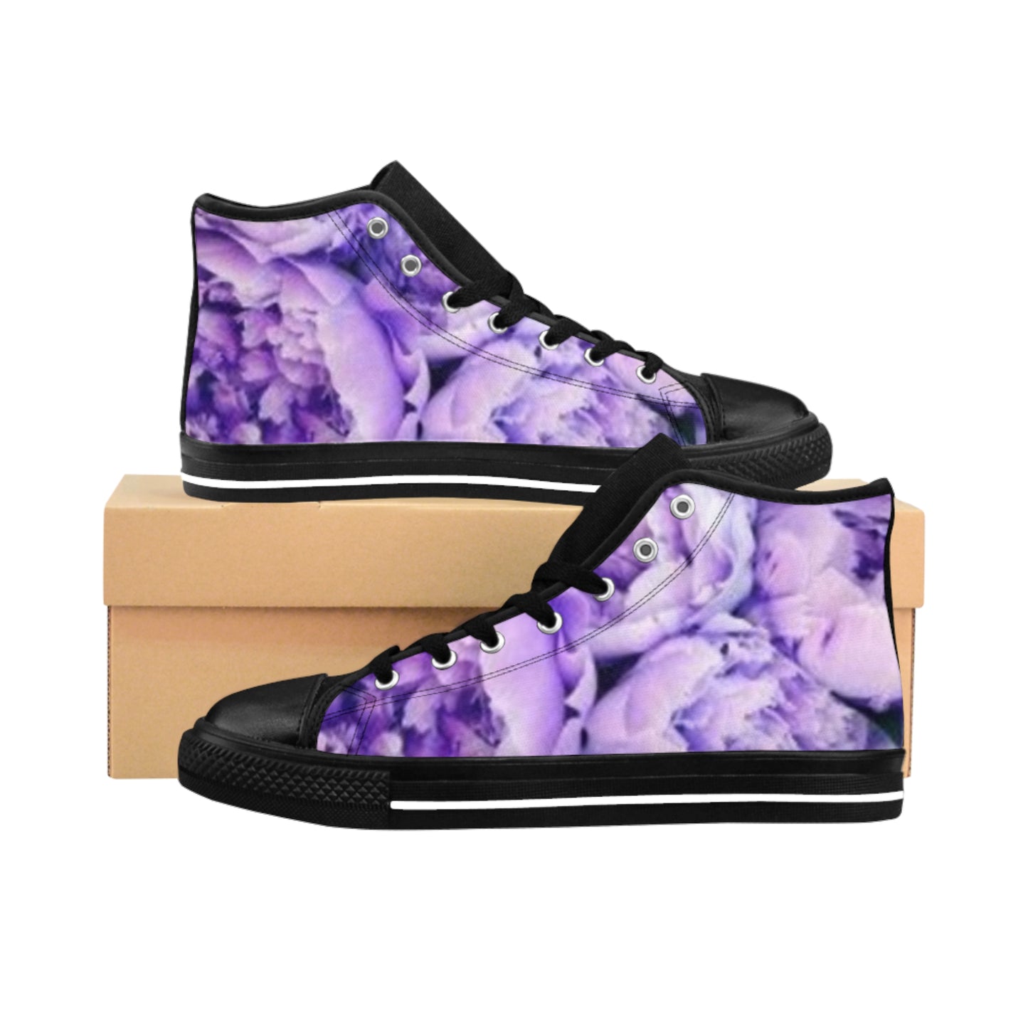 Purple Peony High Top Sneakers