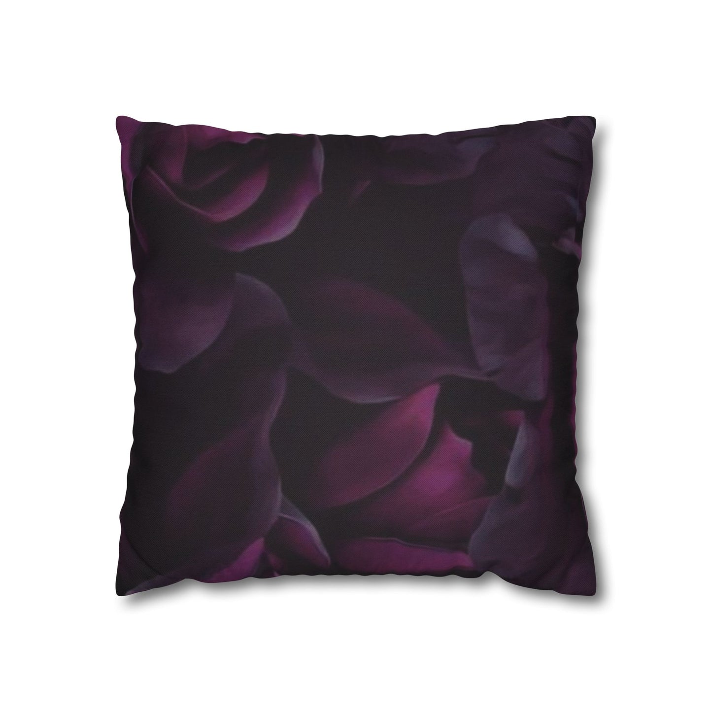 Dark Purple Floral Square Pillowcase