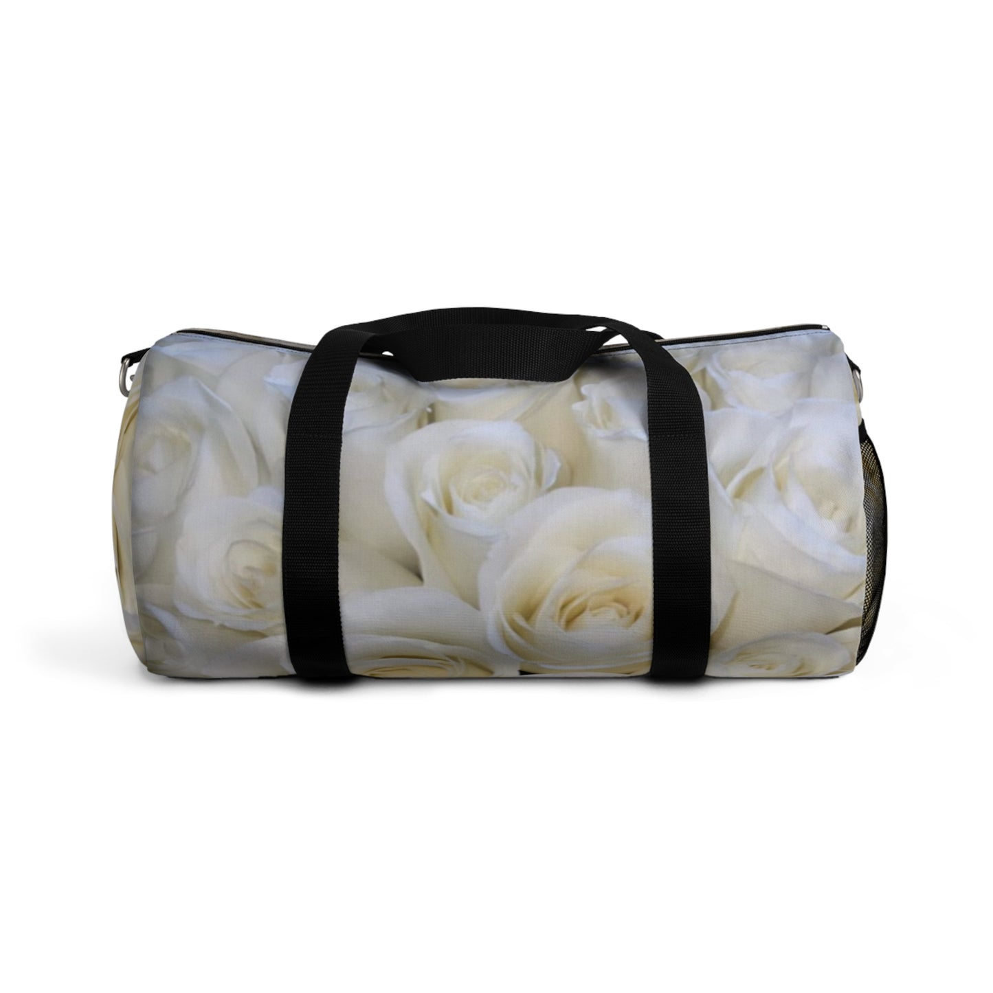 White Roses Floral Duffel Bag for Gym