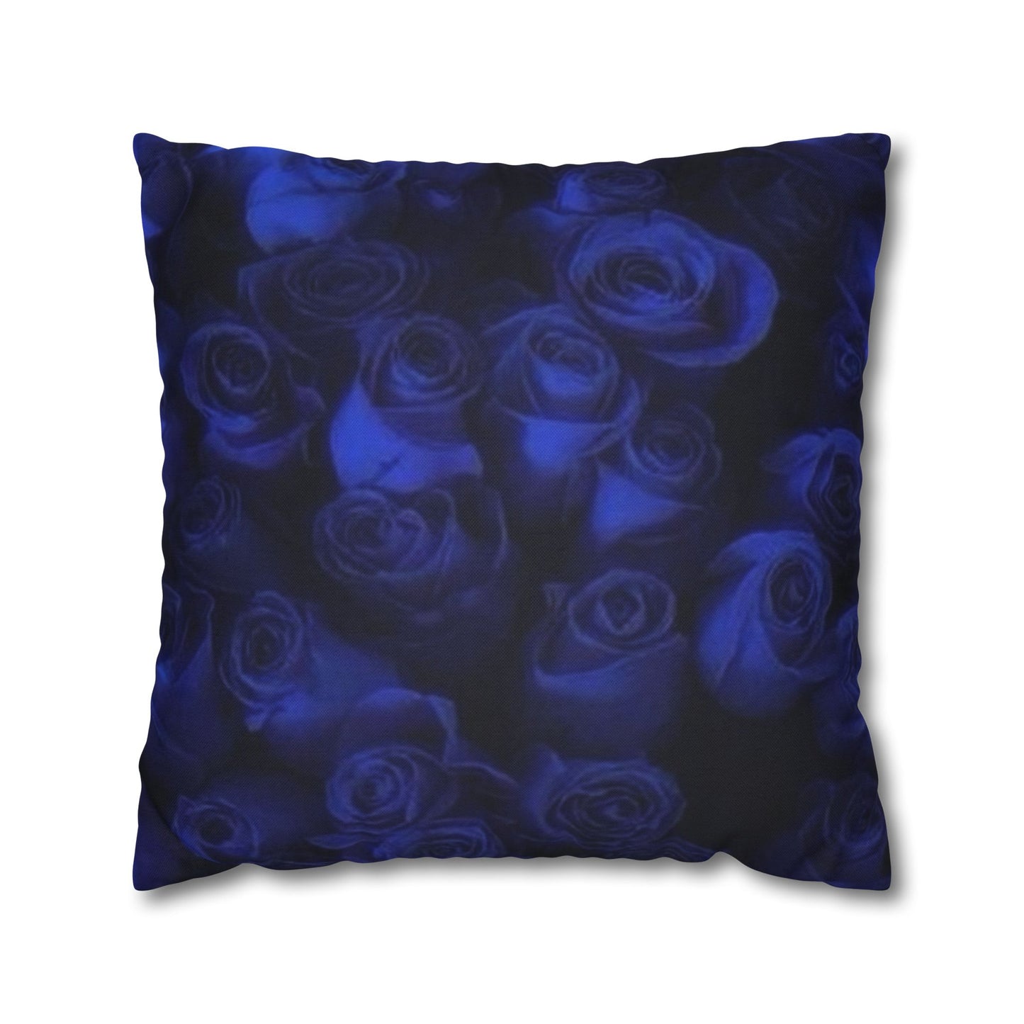 Dark Blue Roses Square Pillowcase