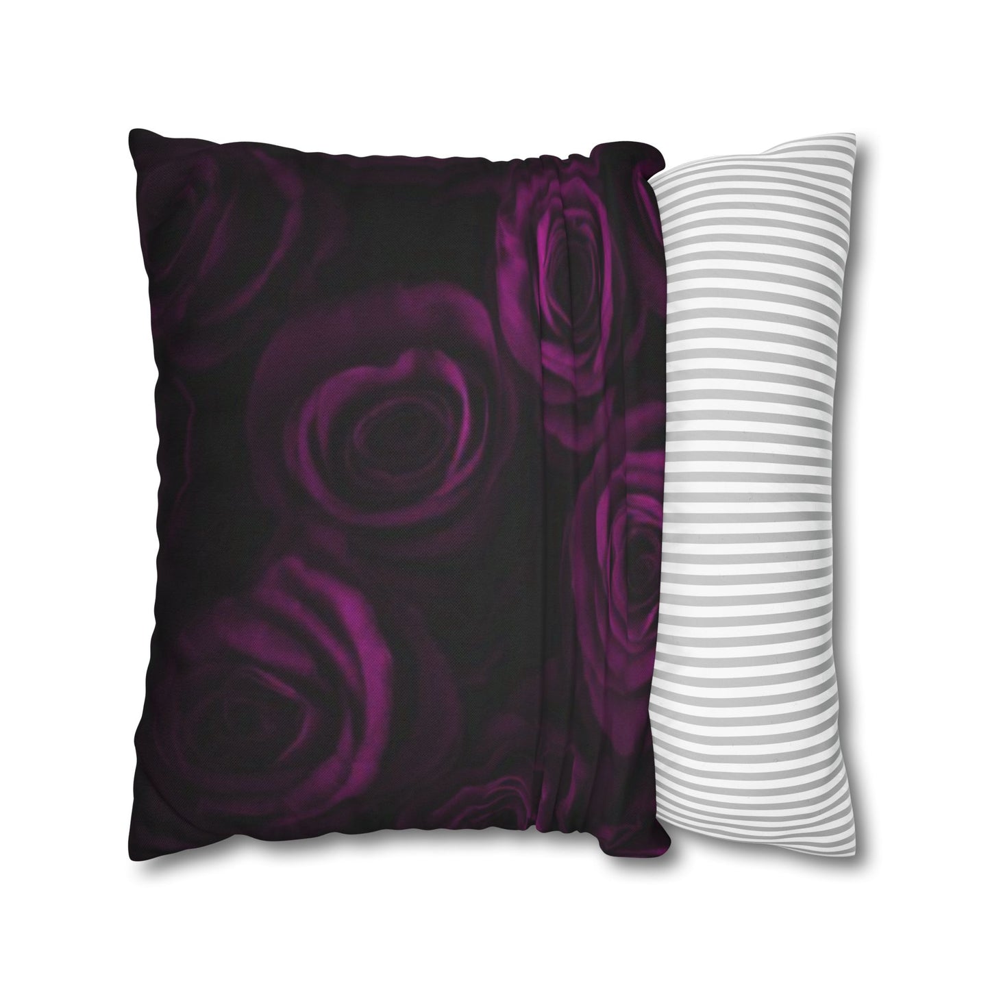 Dark Purple Roses Square Pillowcase