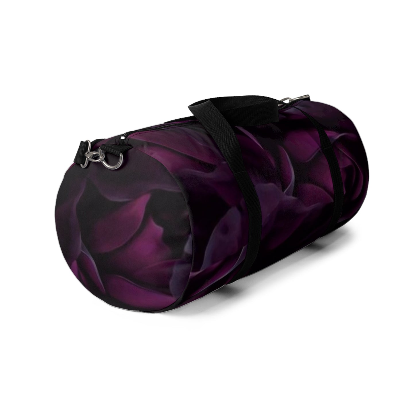 Dark Purple Floral Duffel Bag