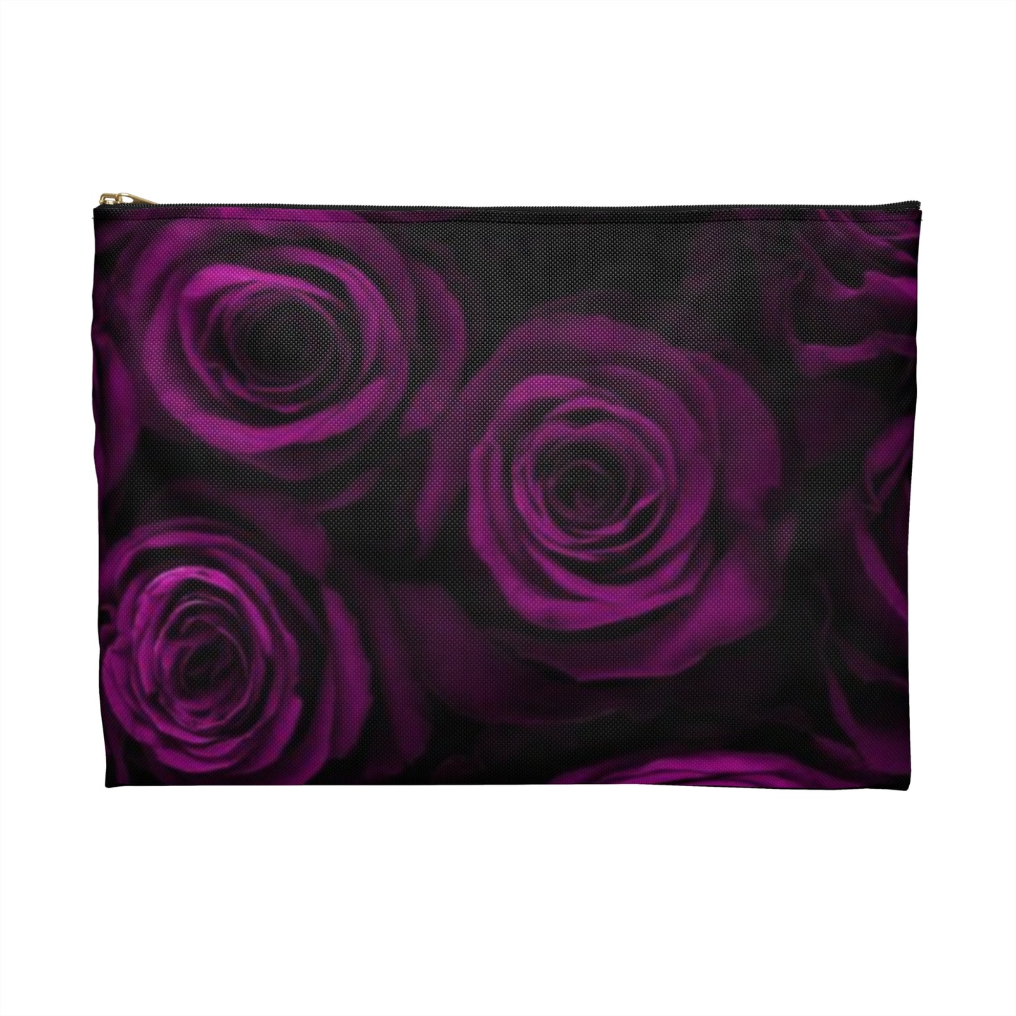 Dark Purple Roses Accessory Pouch