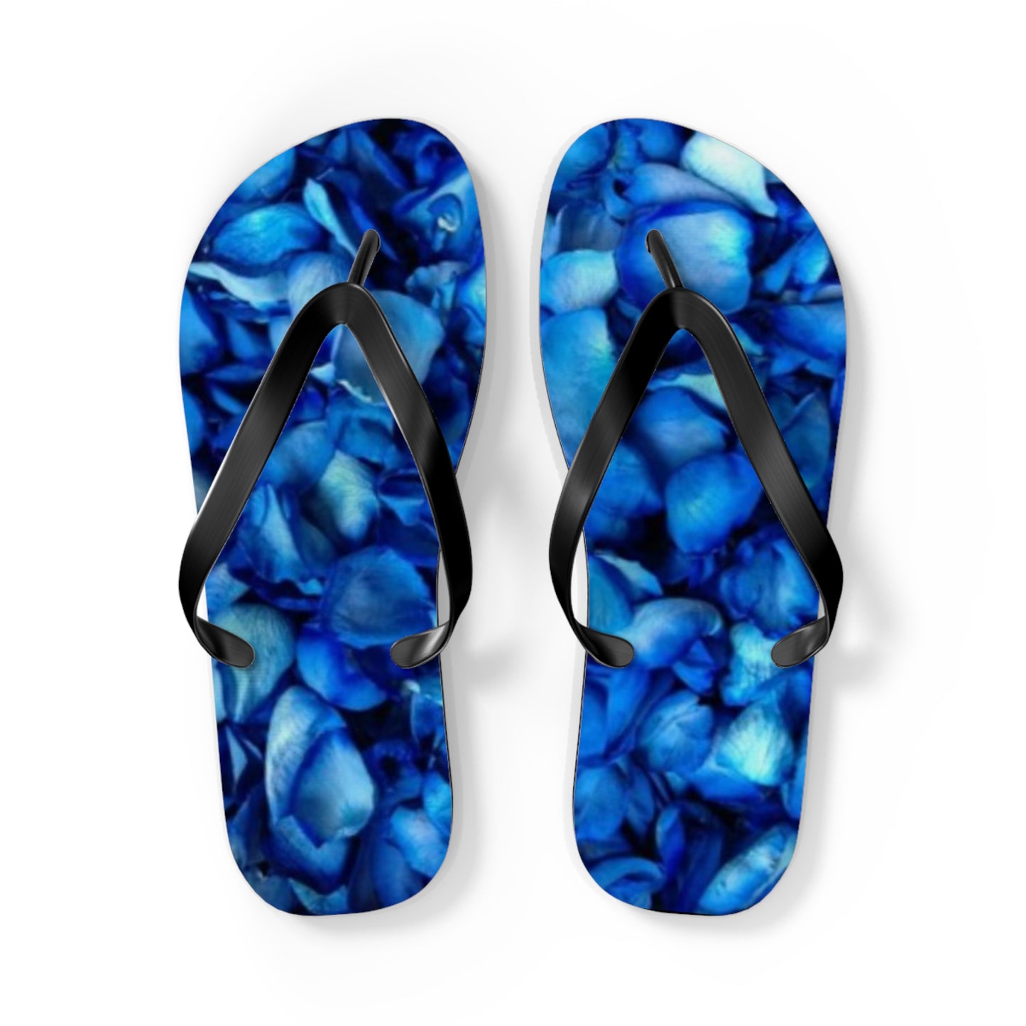 Blue Petals Flip Flops