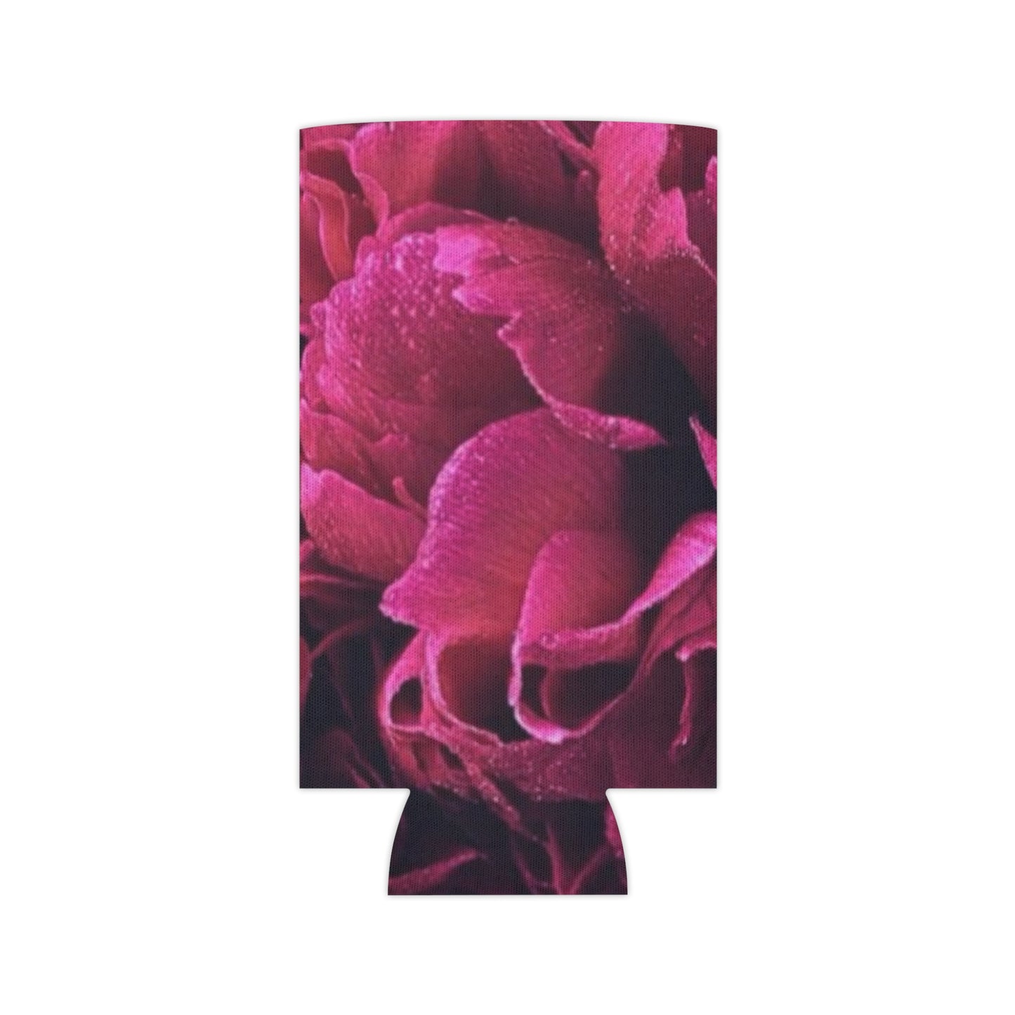 Floral Can Cooler - Magenta Floral Design