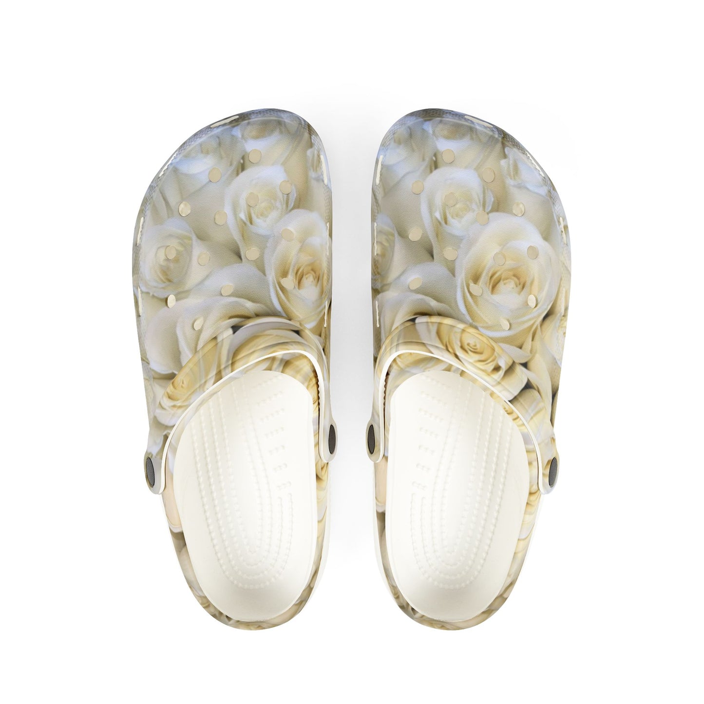 White Roses Foam Shoes