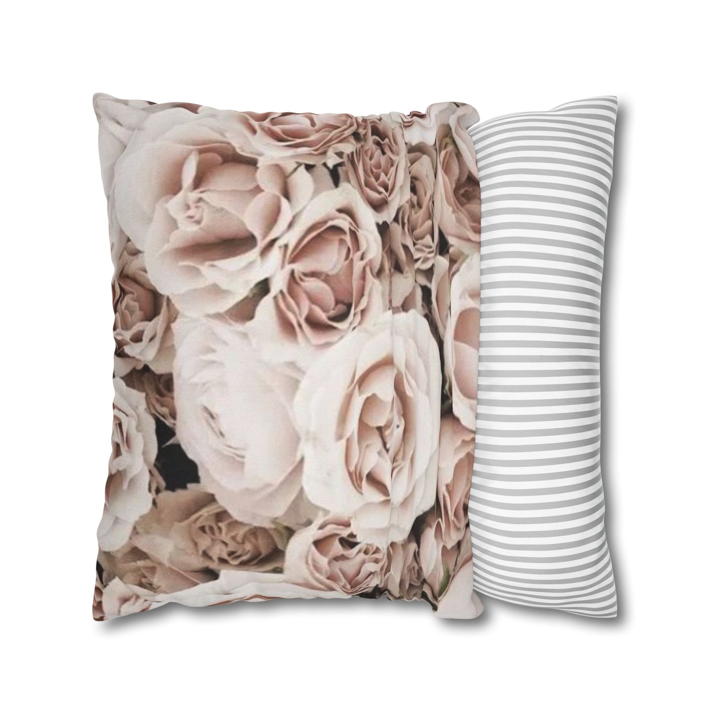 Light Pink Roses Square Pillowcase