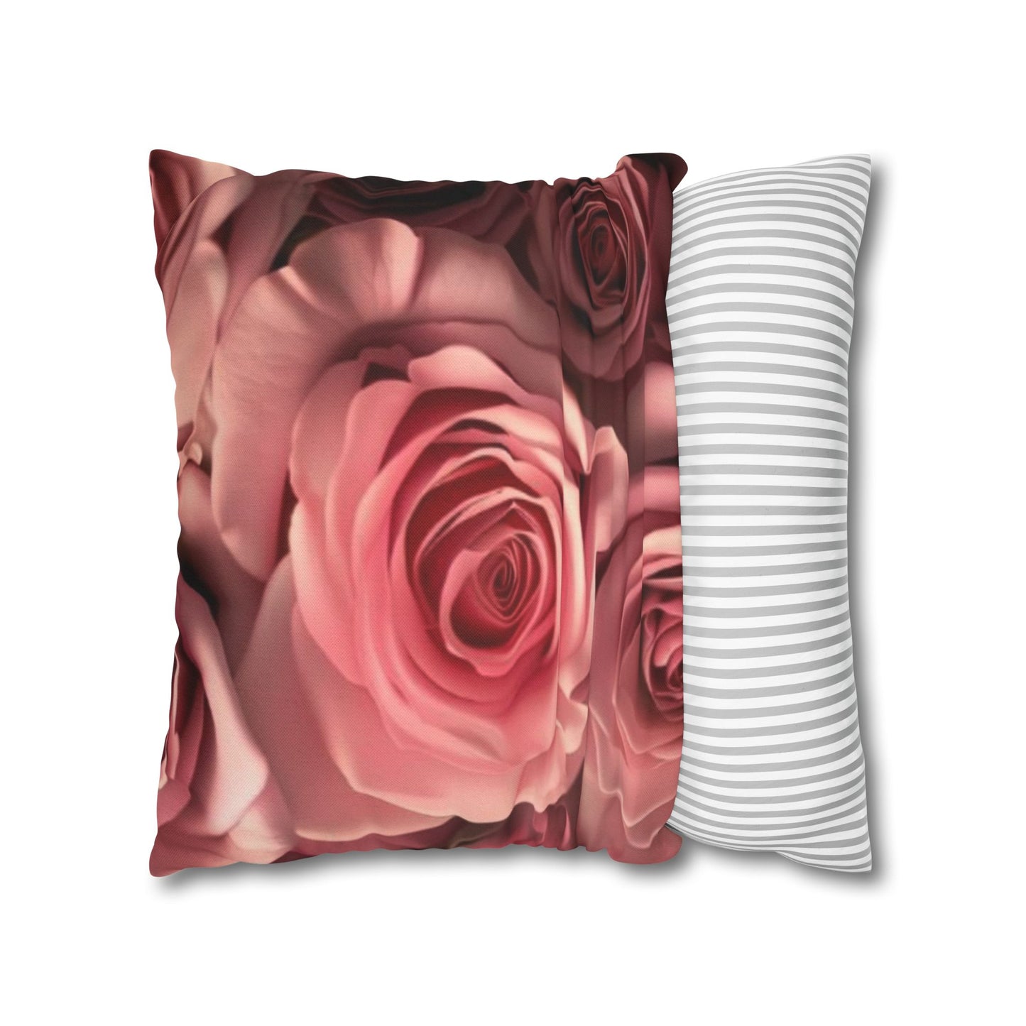 Pink Roses Square Pillowcase
