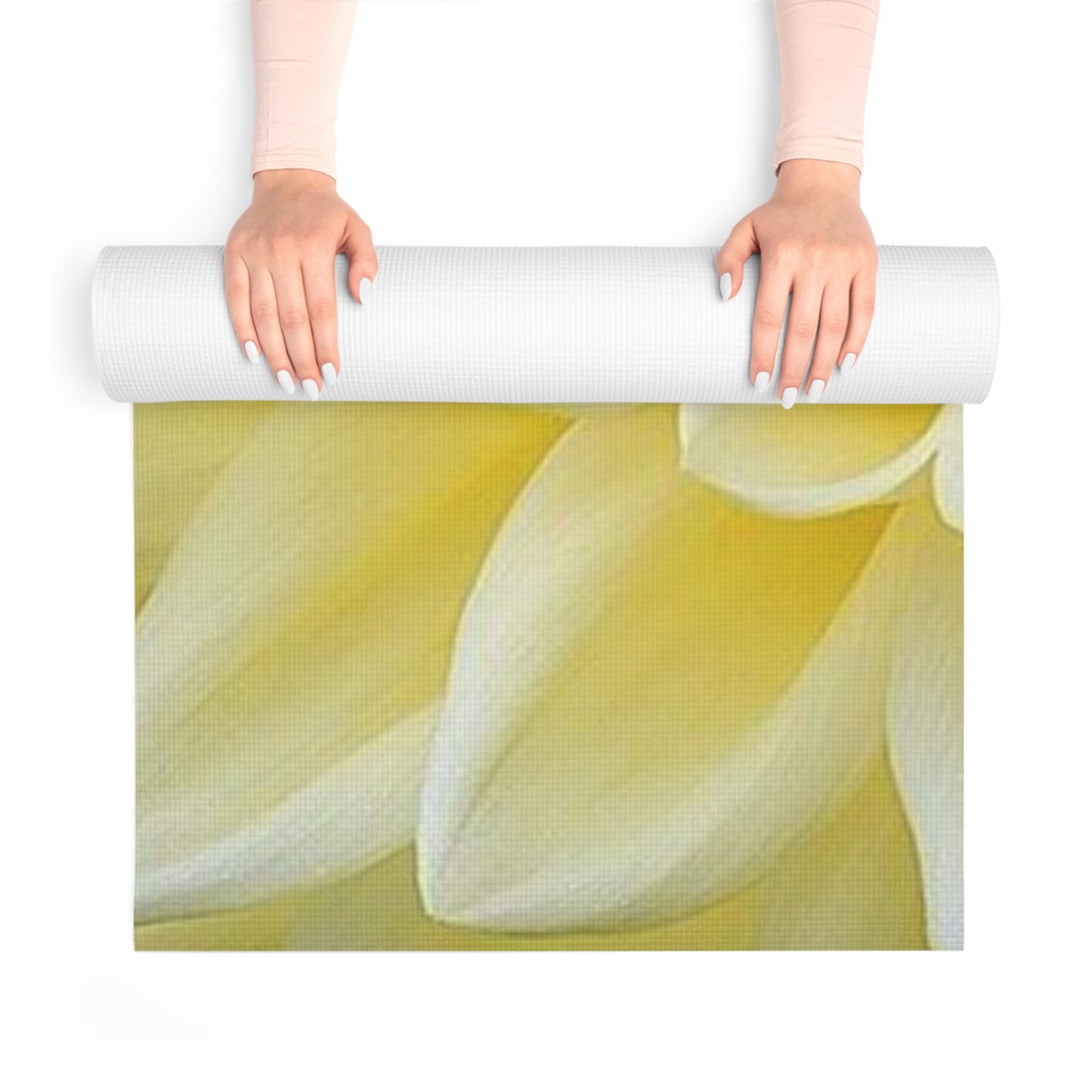Yellow Dahlia Exercise Mat