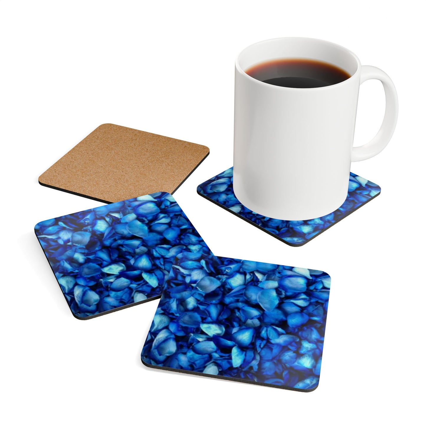 Blue Petals Coaster Set