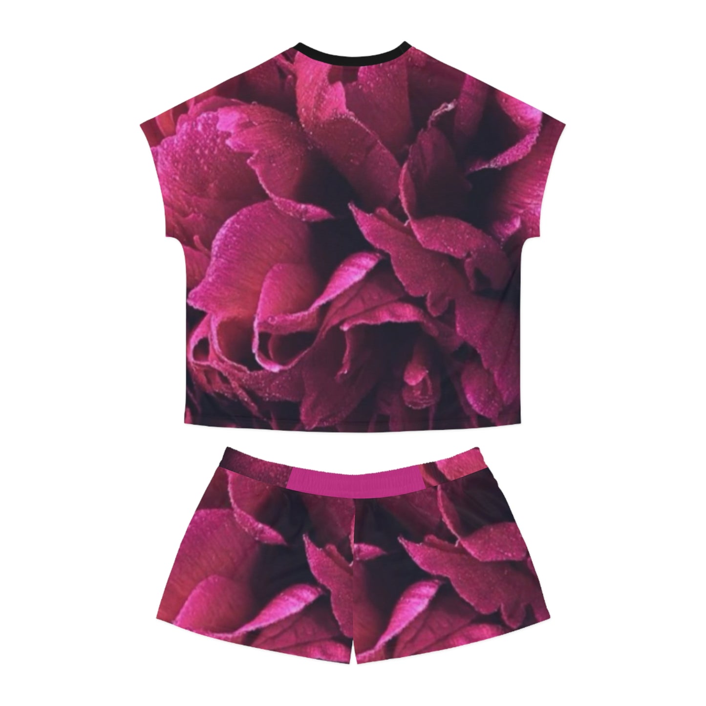 Magenta Floral Pajama Set for Women