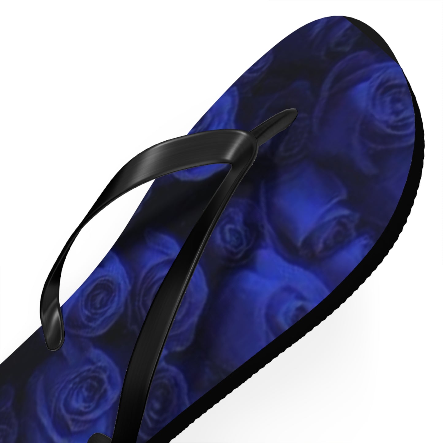 Dark Blue Roses Flip Flops