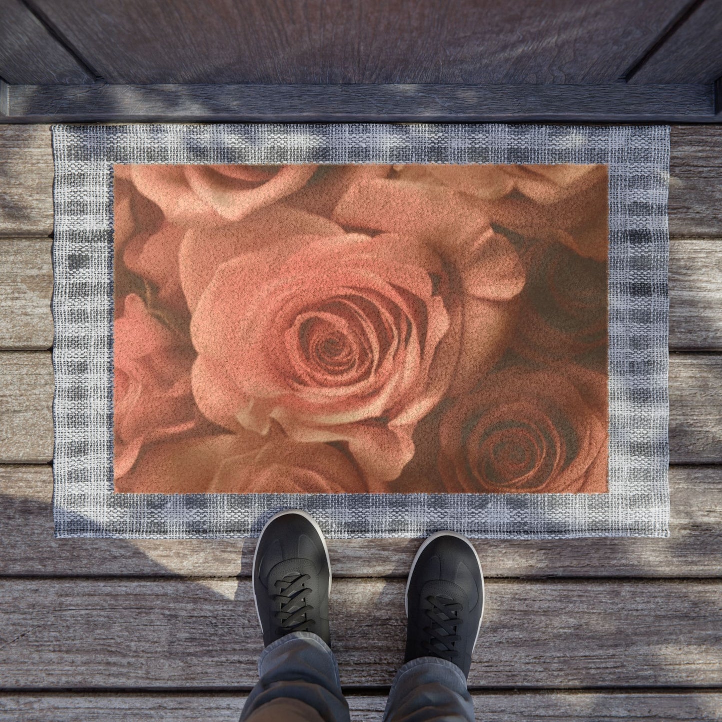 Pink Roses Doormat