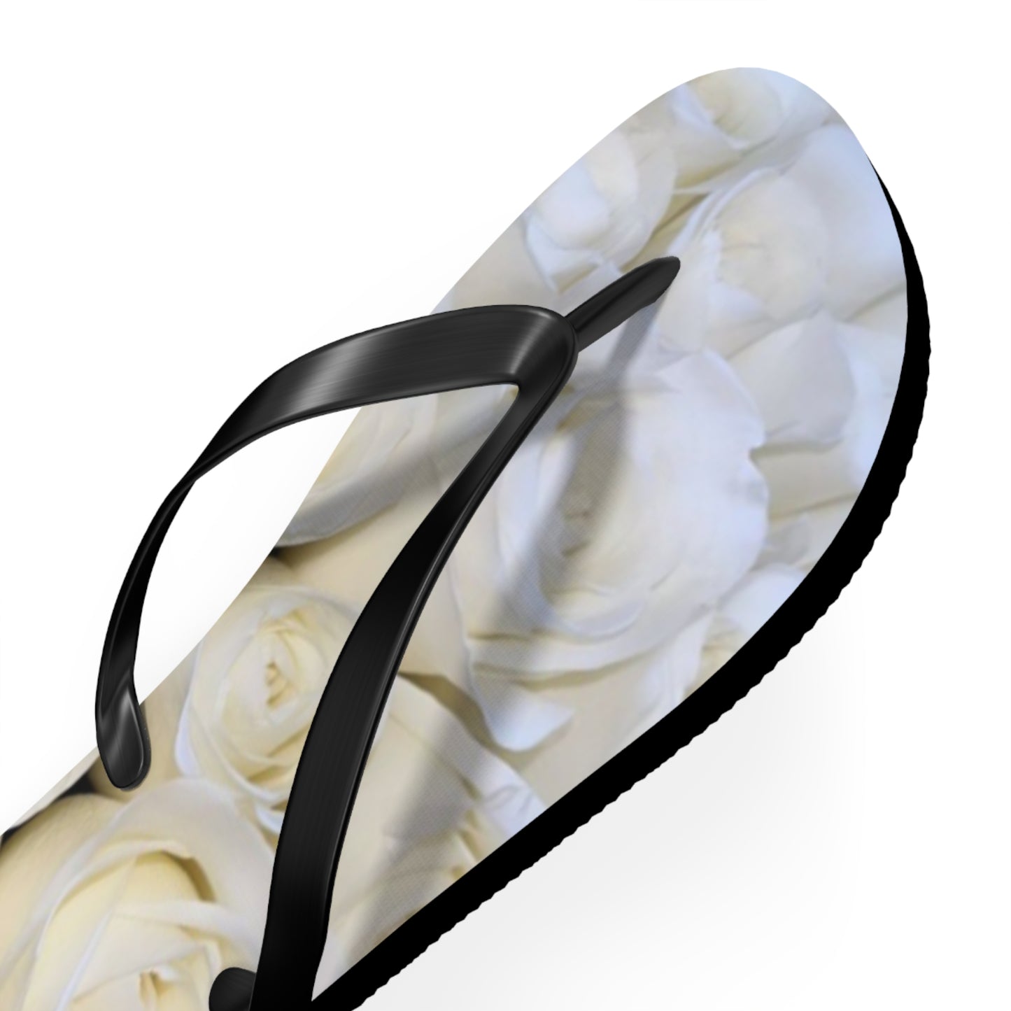 White Roses Flip Flops