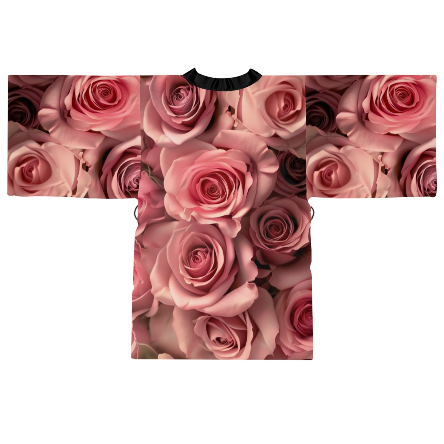 Pink Roses Kimono Robe