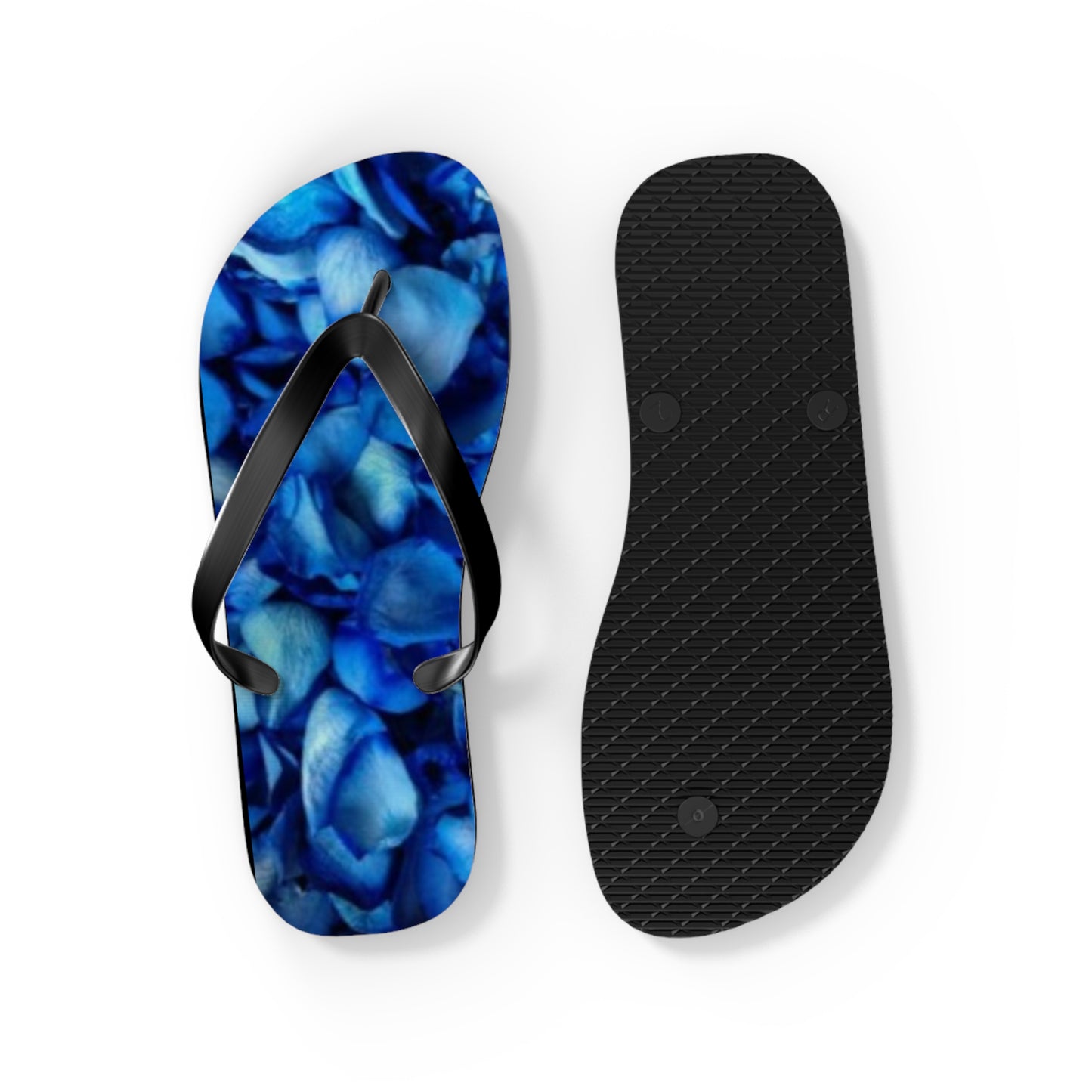Blue Petals Flip Flops