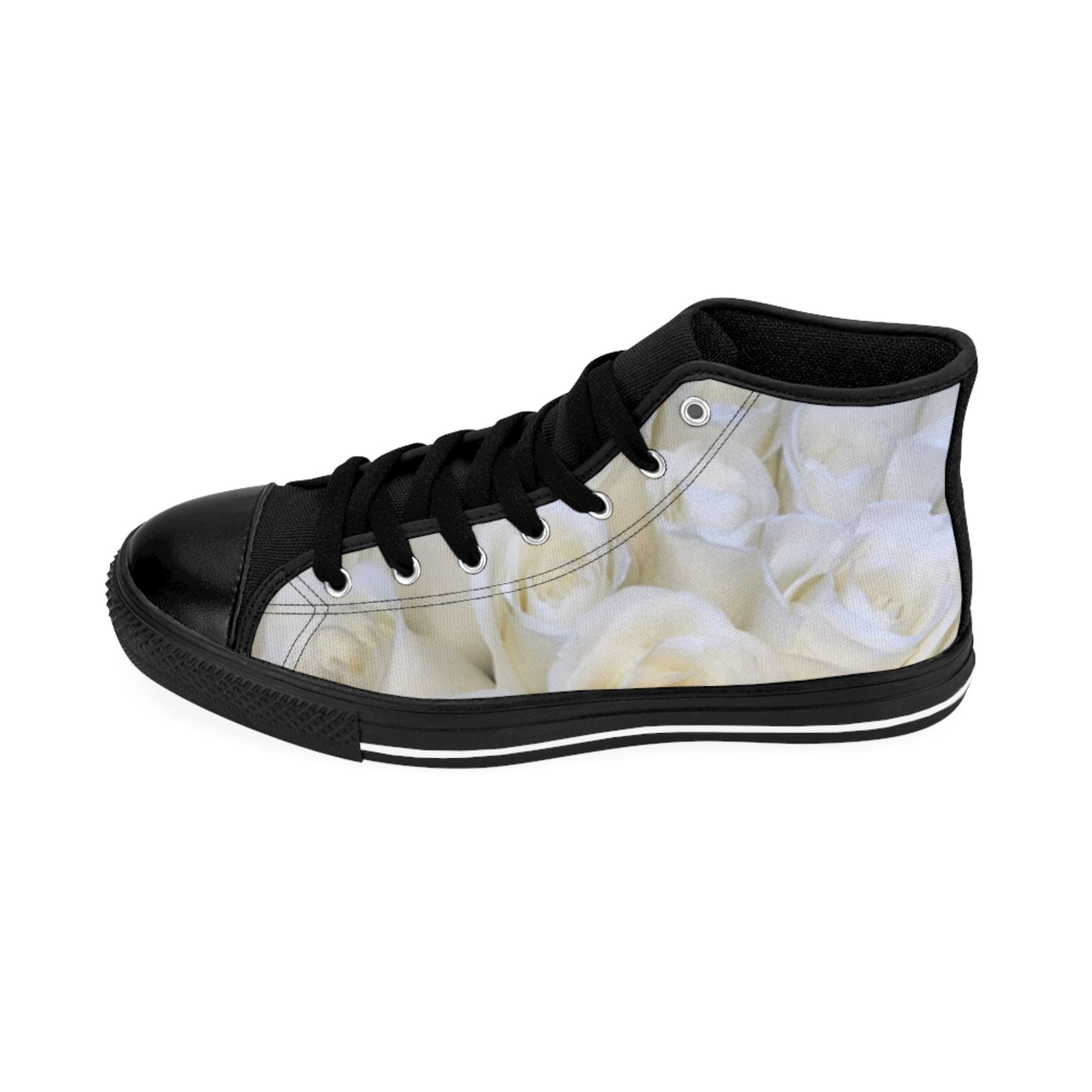 White Roses High Top Sneakers