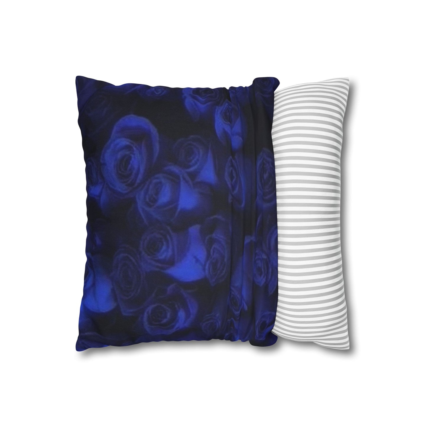 Dark Blue Roses Square Pillowcase