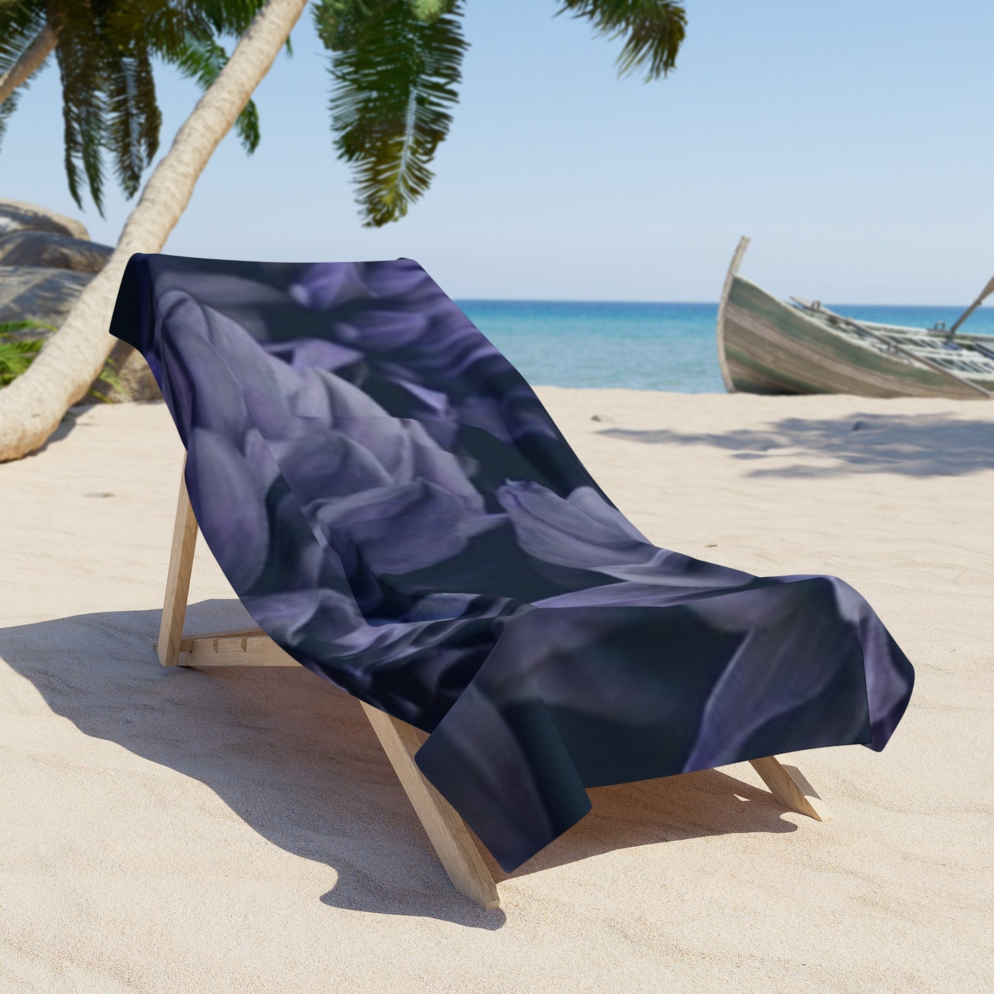 Blue Dahlia Beach Towel