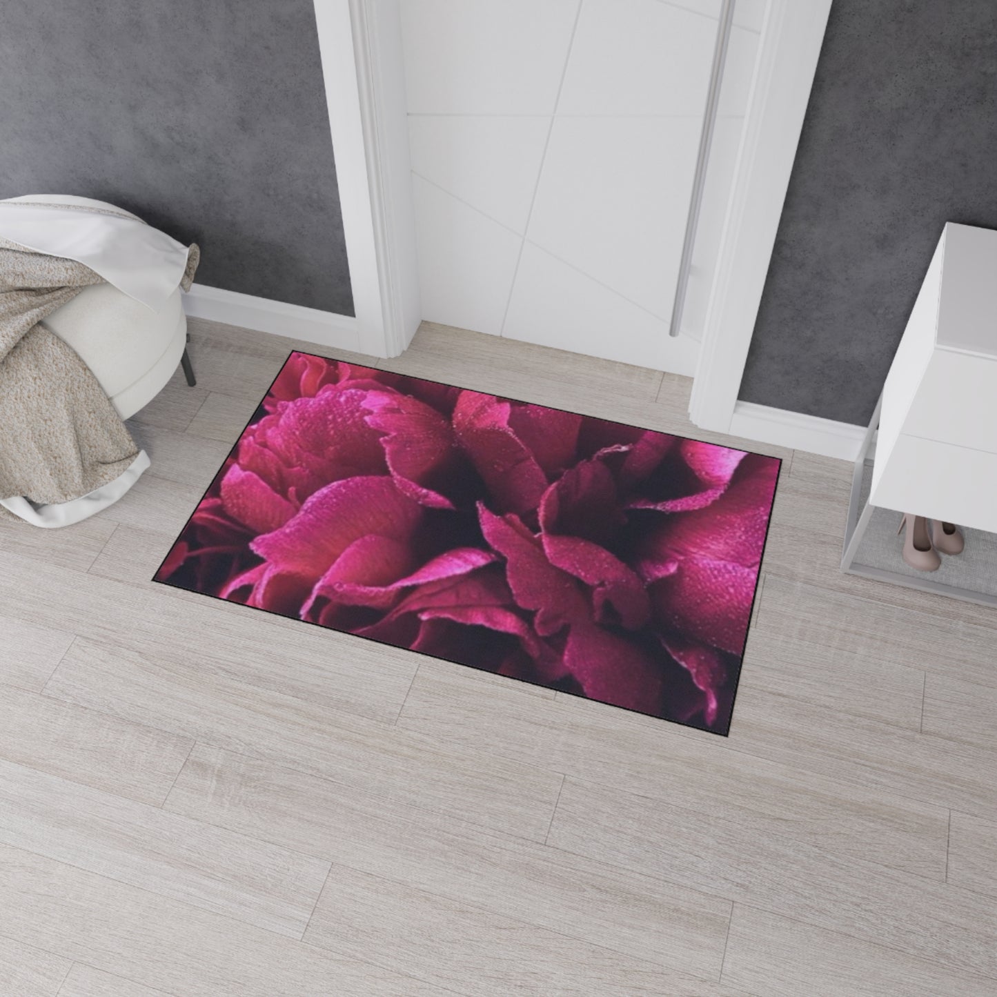 Magenta Floral Heavy Duty Floor Mat