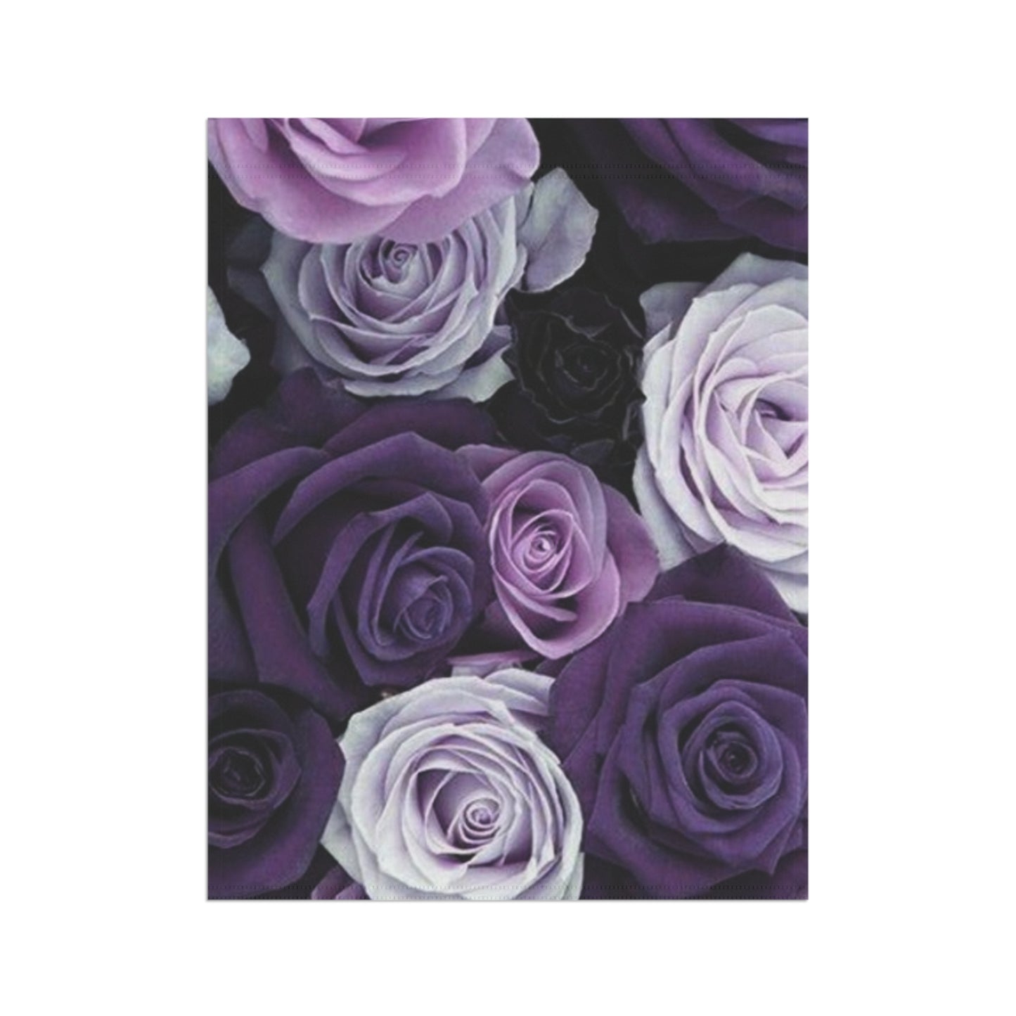 Purple Rose Floral Garden and House Banner – Graceful Outdoor Accent