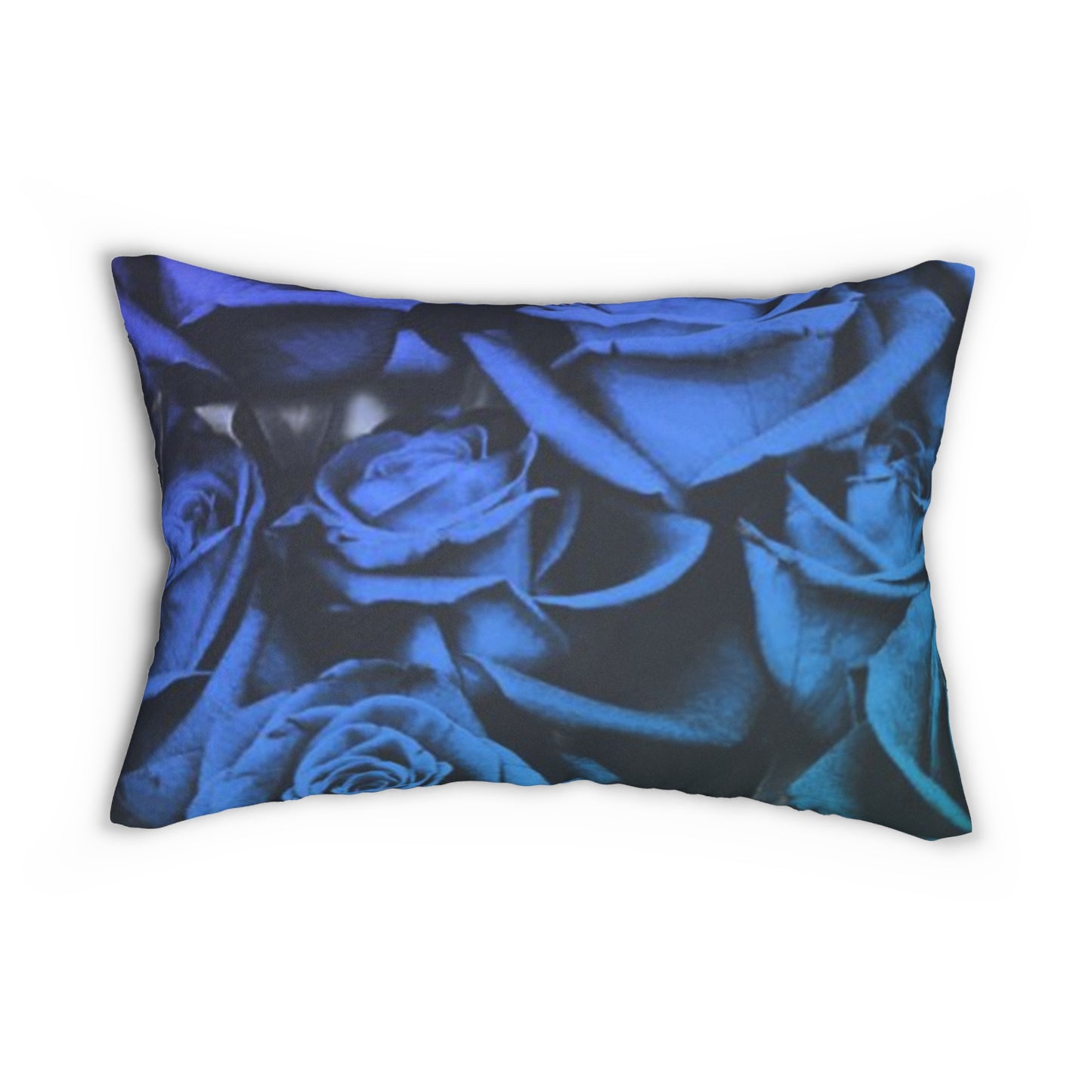 Blue Roses Lumbar Pillow