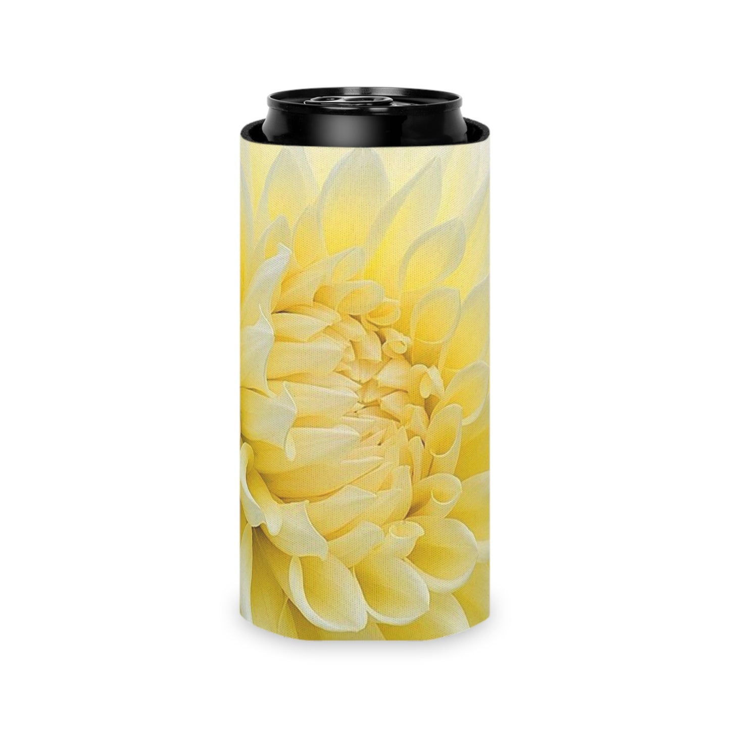 Yellow Dahlia Can Cooler