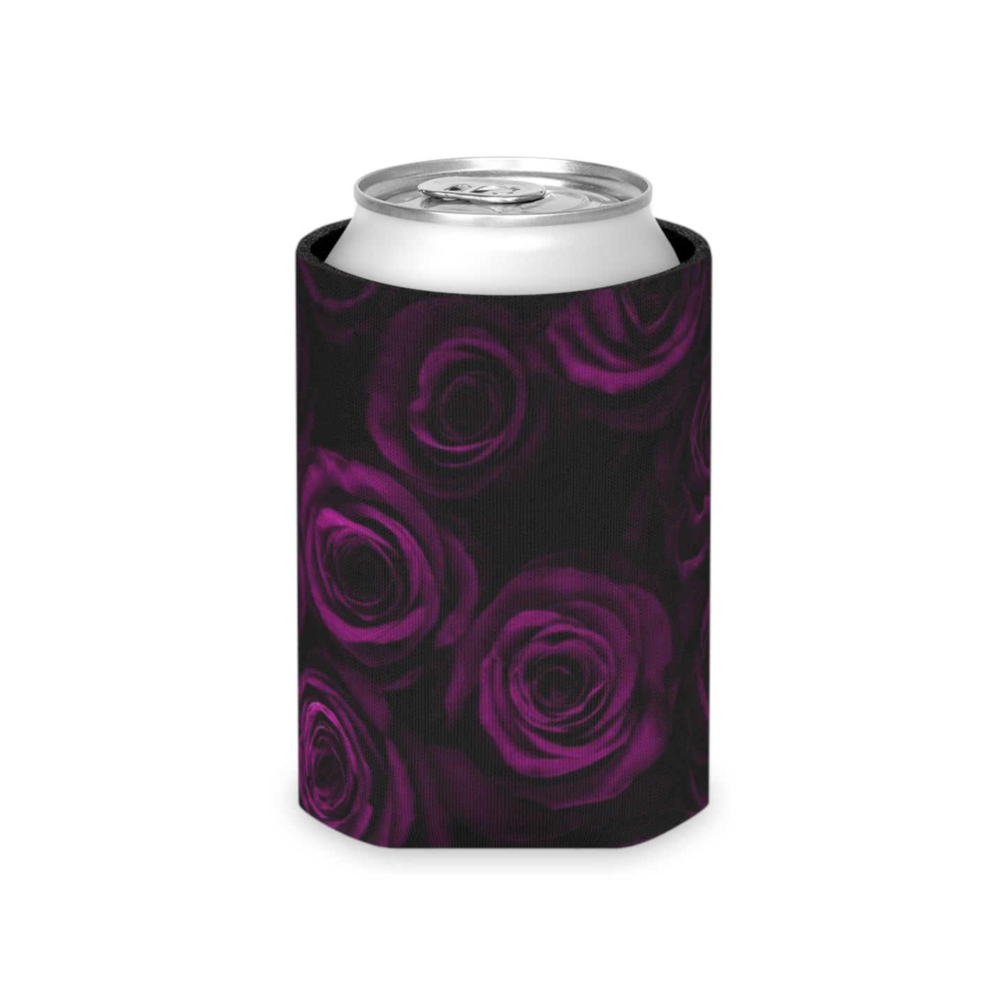 Dark Purple Roses Can Cooler