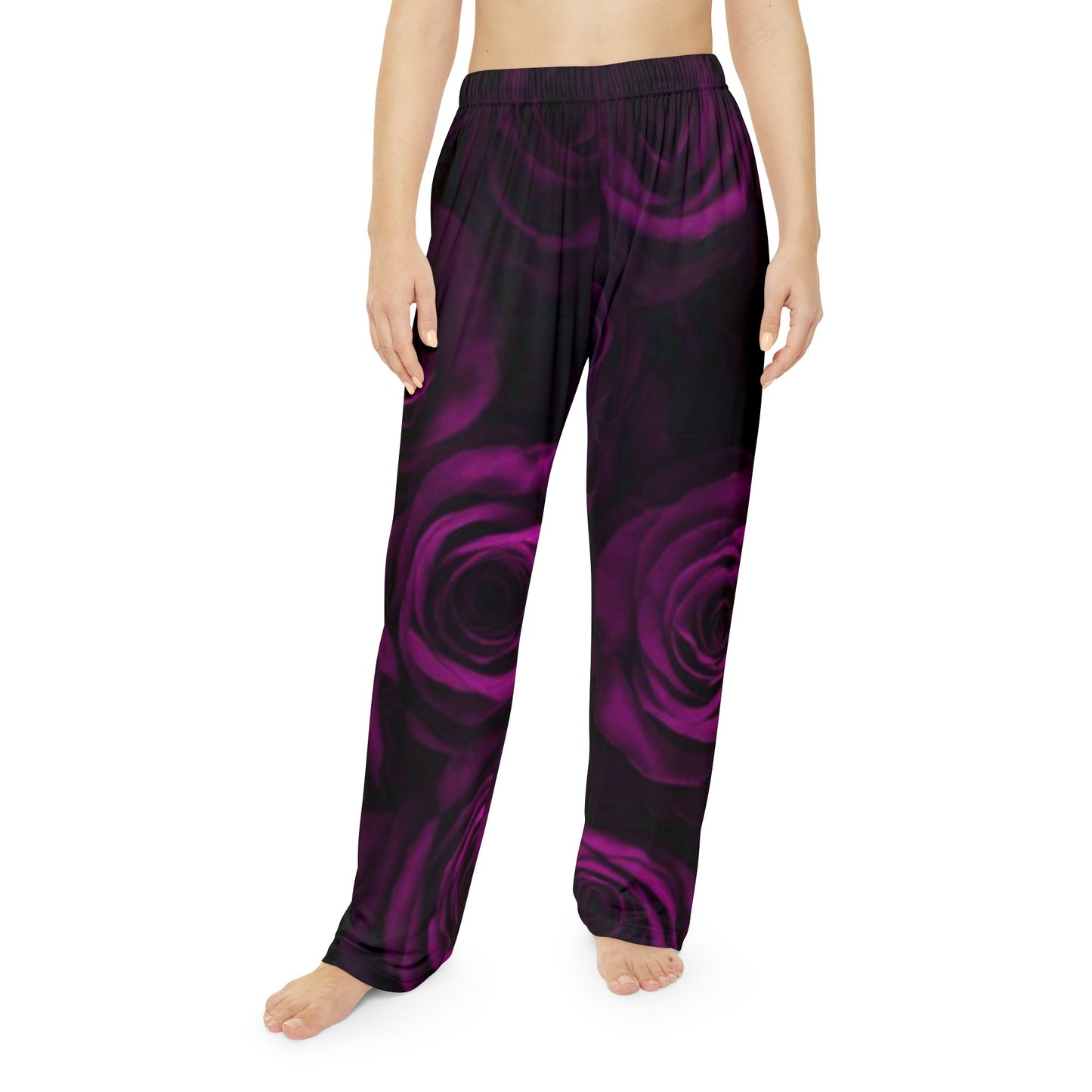 Dark Purple Roses Pajama Pants