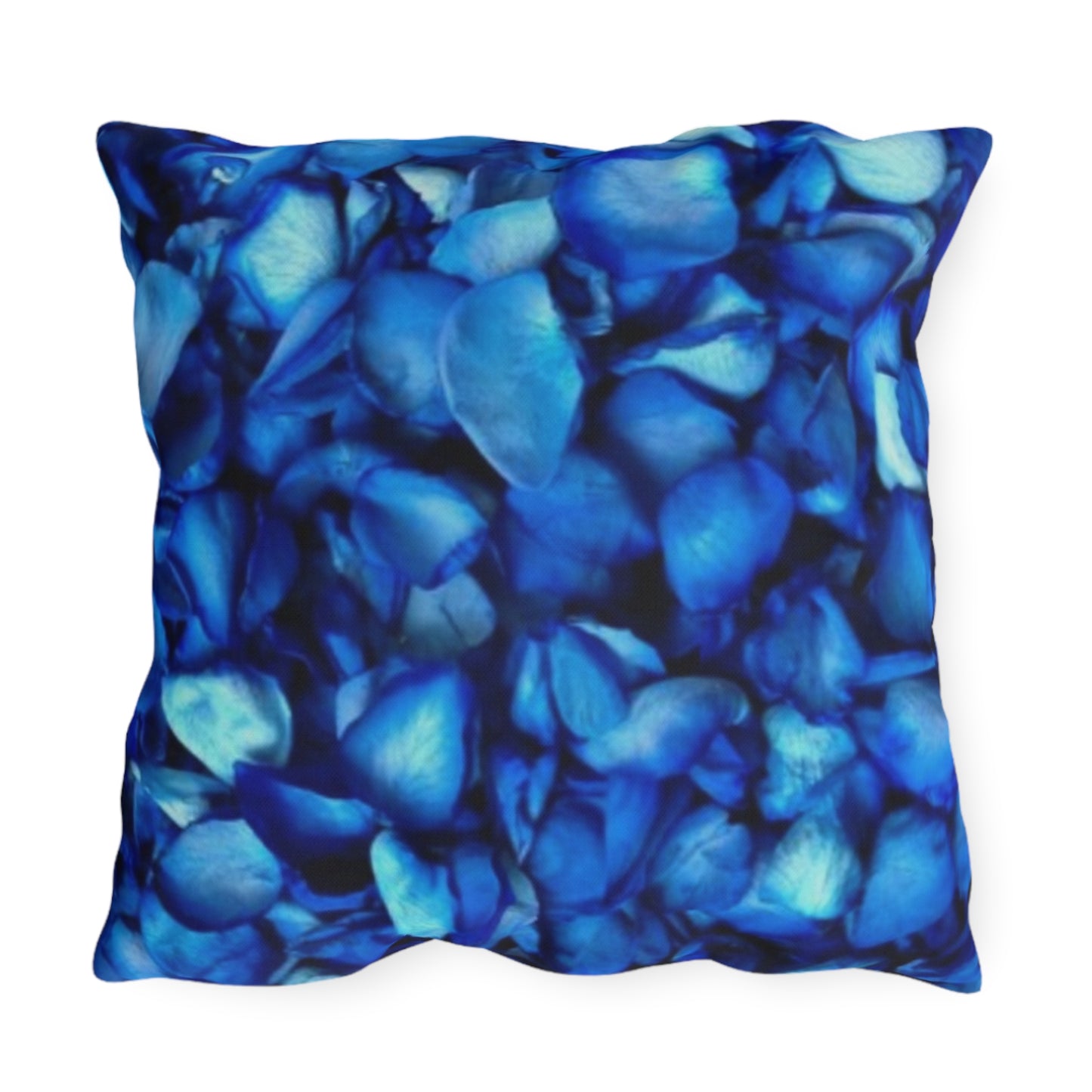 Blue Petals Outdoor Pillow