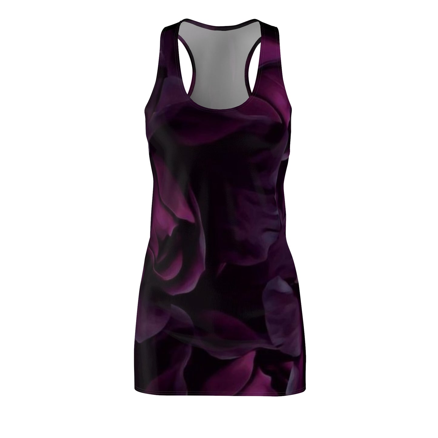 Dark Purple Dahlia Racerback Dress