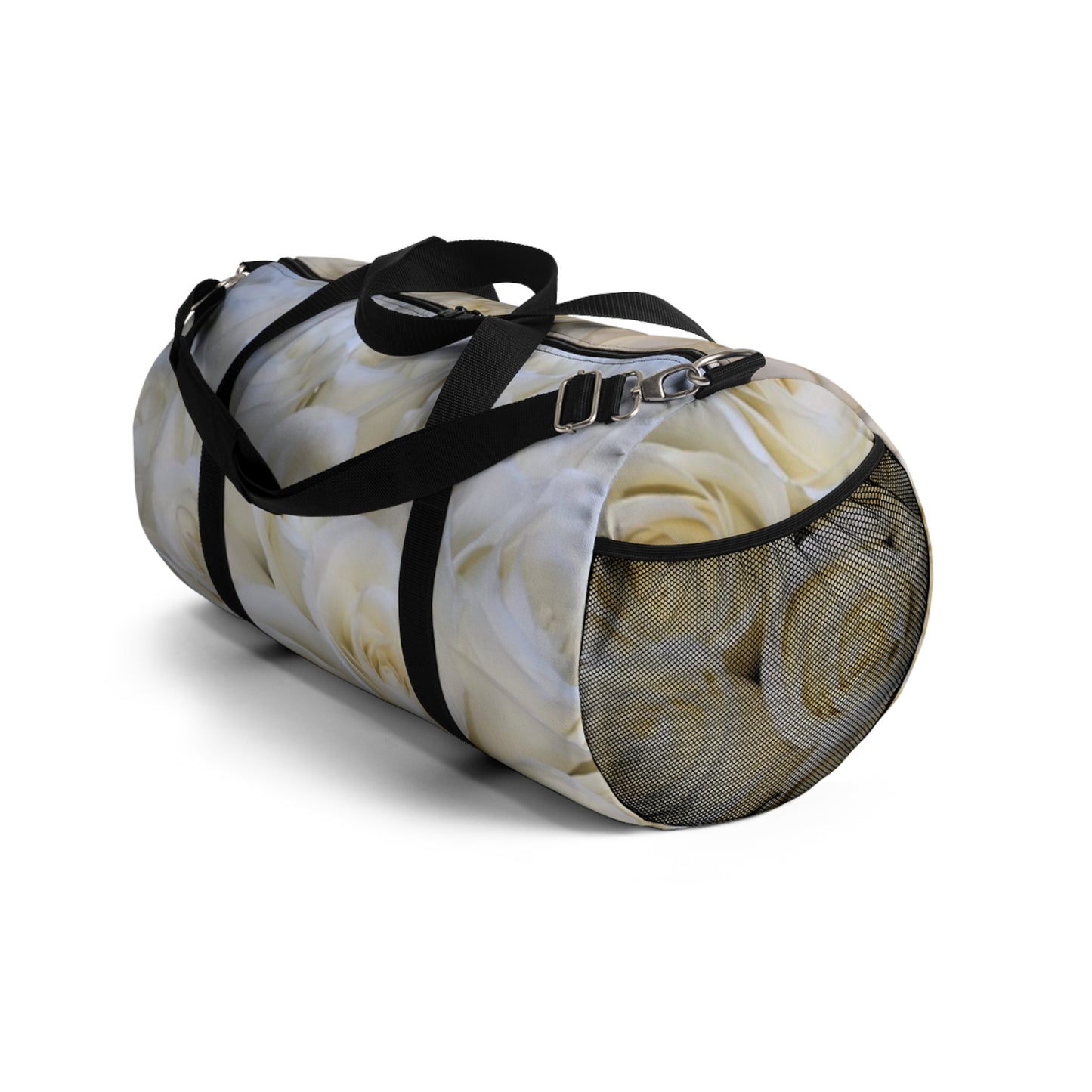 White Roses Floral Duffel Bag for Gym